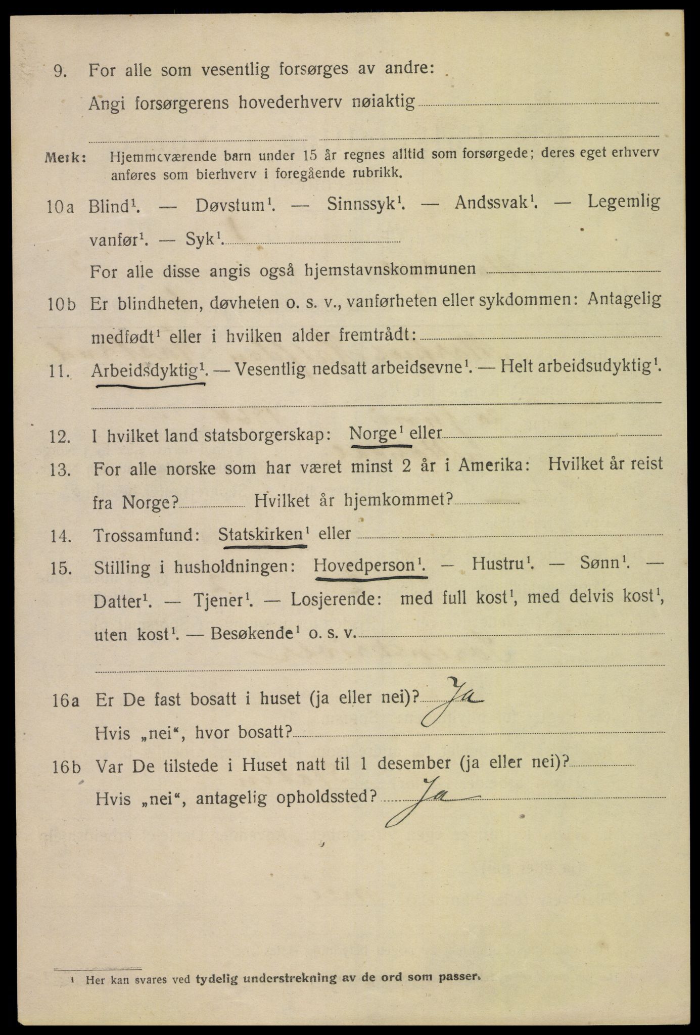 SAK, 1920 census for Mandal, 1920, p. 5430