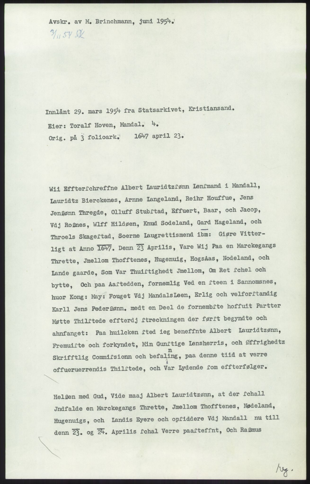 Samlinger til kildeutgivelse, Diplomavskriftsamlingen, RA/EA-4053/H/Ha, p. 1691