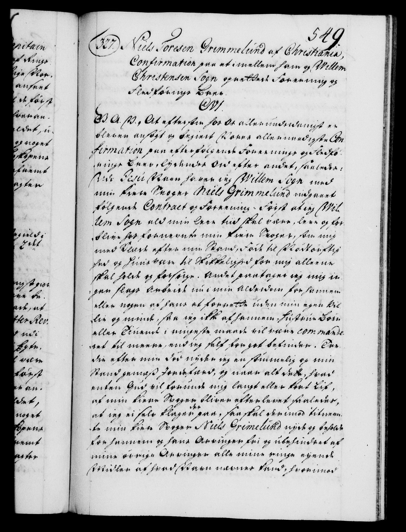 Danske Kanselli 1572-1799, AV/RA-EA-3023/F/Fc/Fca/Fcaa/L0028: Norske registre, 1733-1734, p. 549a