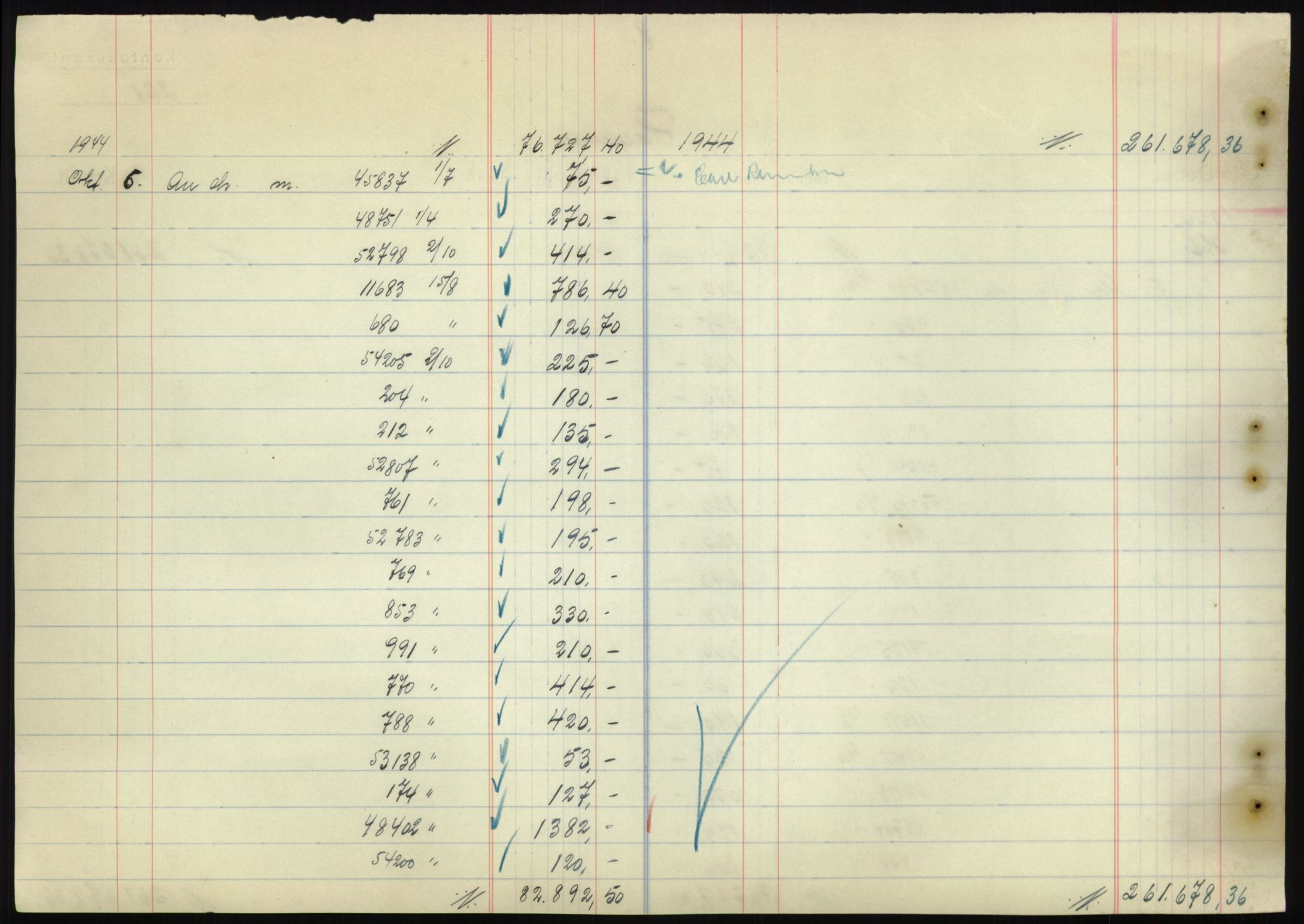 Forsvarsdepartementet, 10. kontor / Oppgjørskontoret, AV/RA-RAFA-1225/D/Db/L0180: Lista oppgjørskontor, 1942-1952, p. 2156