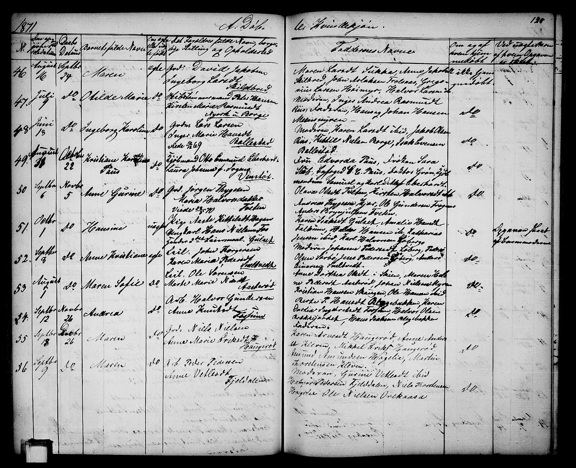 Gjerpen kirkebøker, AV/SAKO-A-265/G/Ga/L0001: Parish register (copy) no. I 1, 1864-1882, p. 120