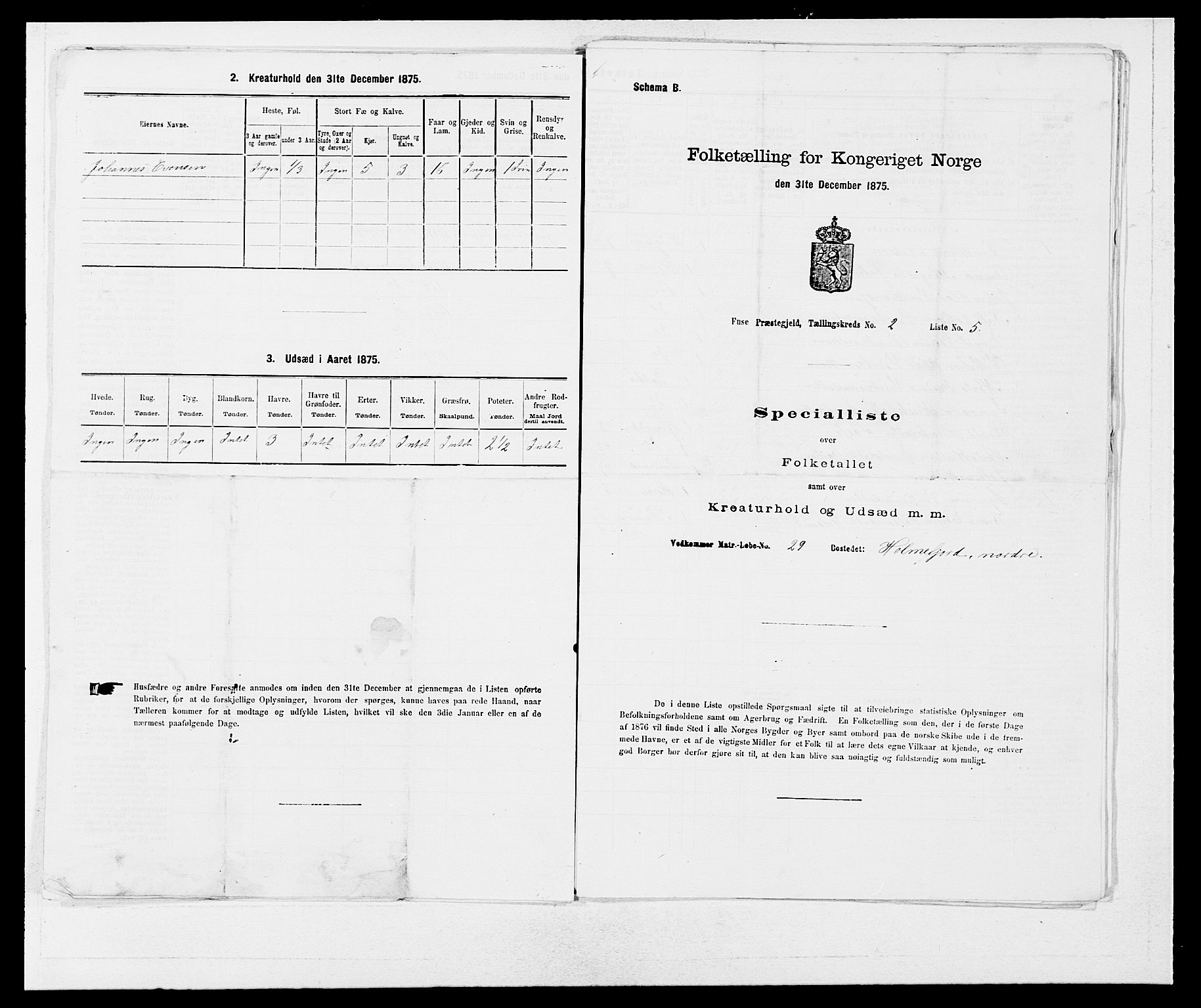 SAB, 1875 census for 1241P Fusa, 1875, p. 143