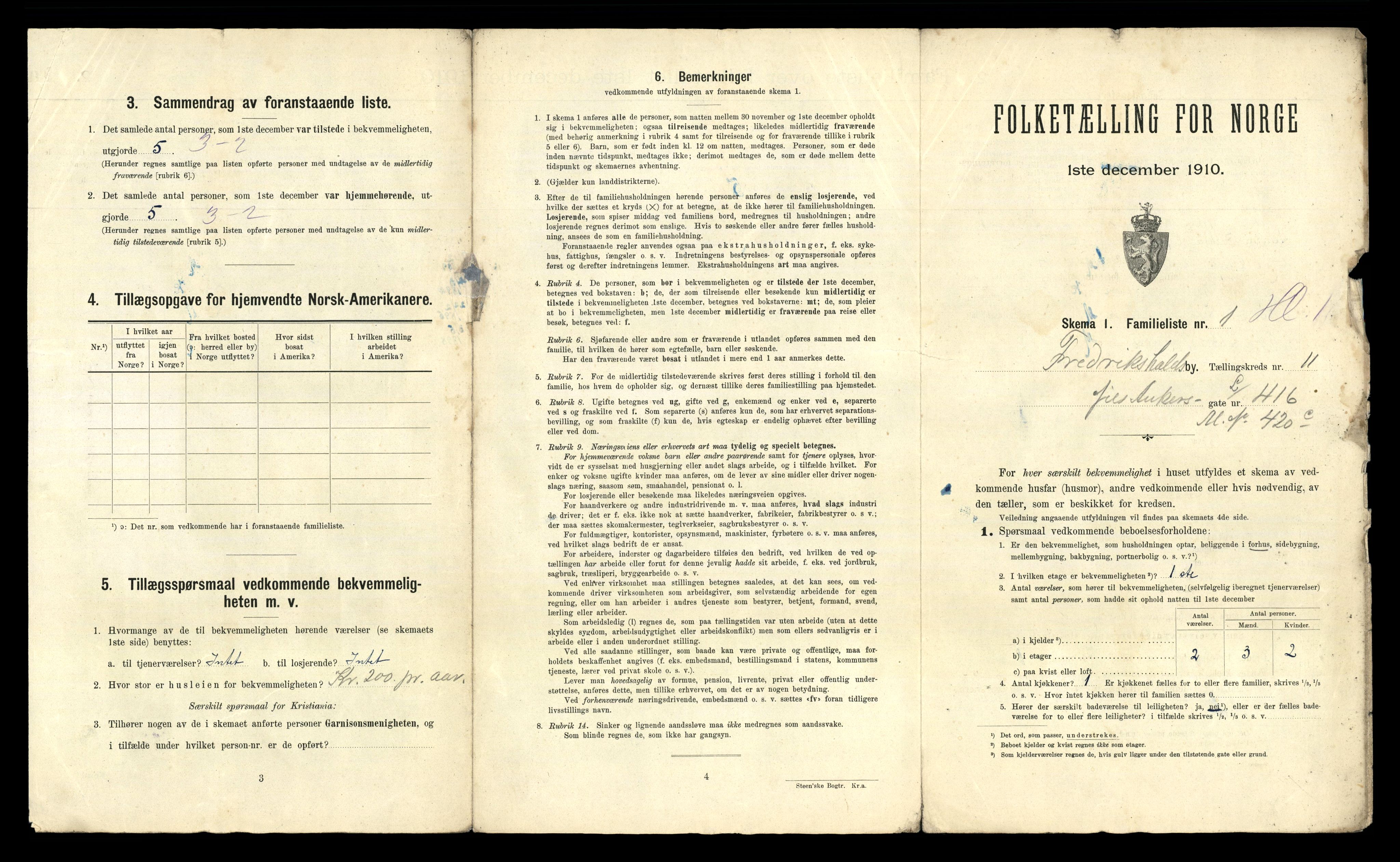 RA, 1910 census for Fredrikshald, 1910, p. 3590