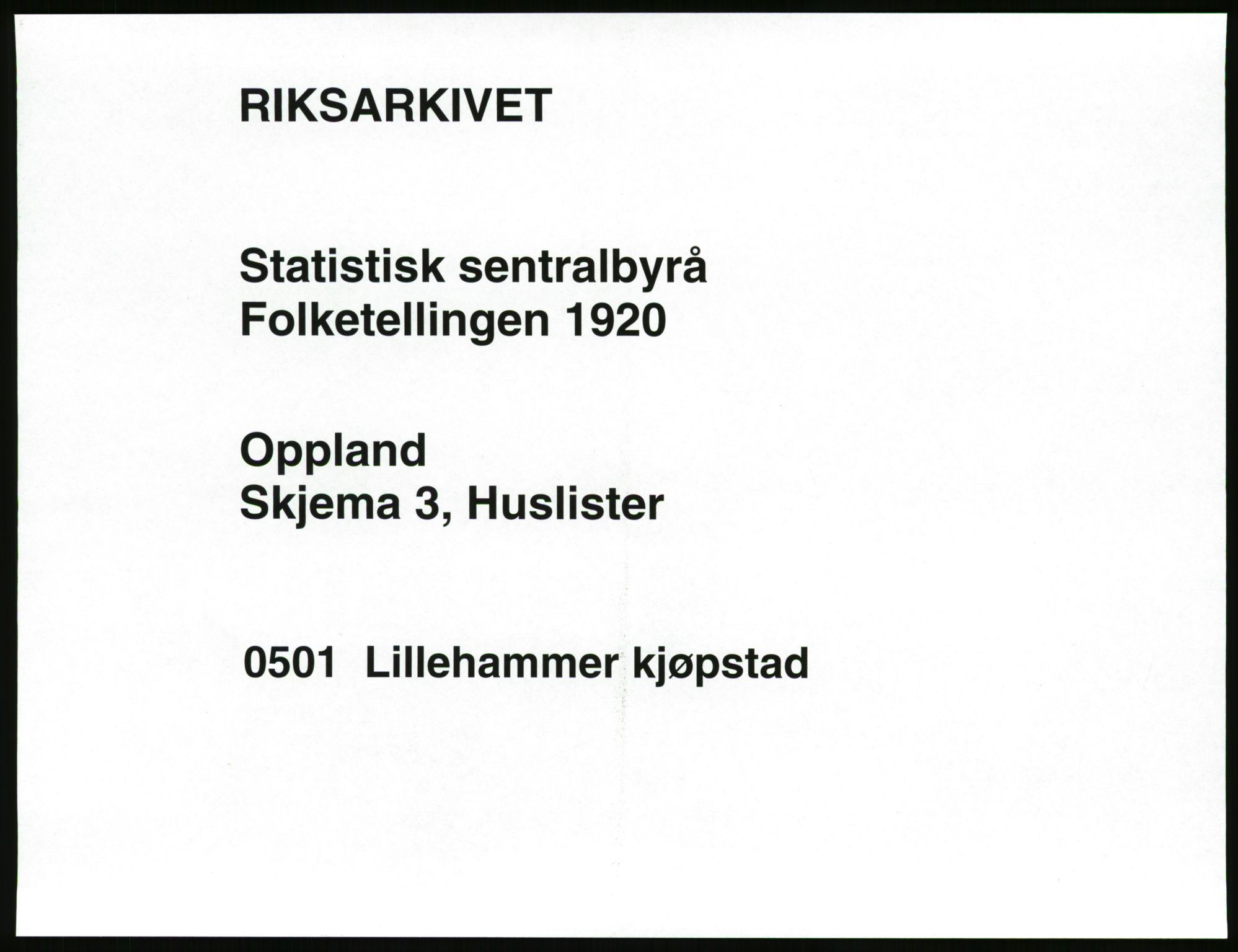 SAH, 1920 census for Lillehammer, 1920, p. 40