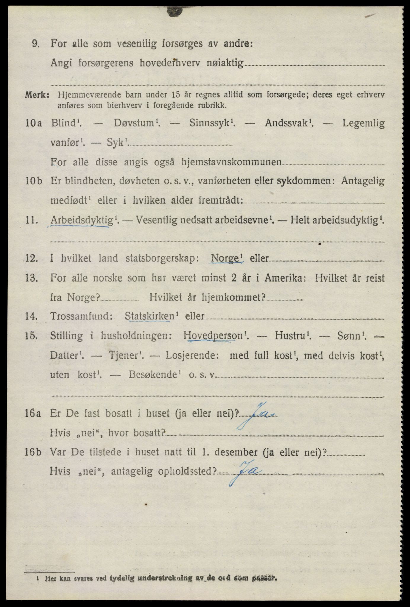 SAO, 1920 census for Spydeberg, 1920, p. 6986