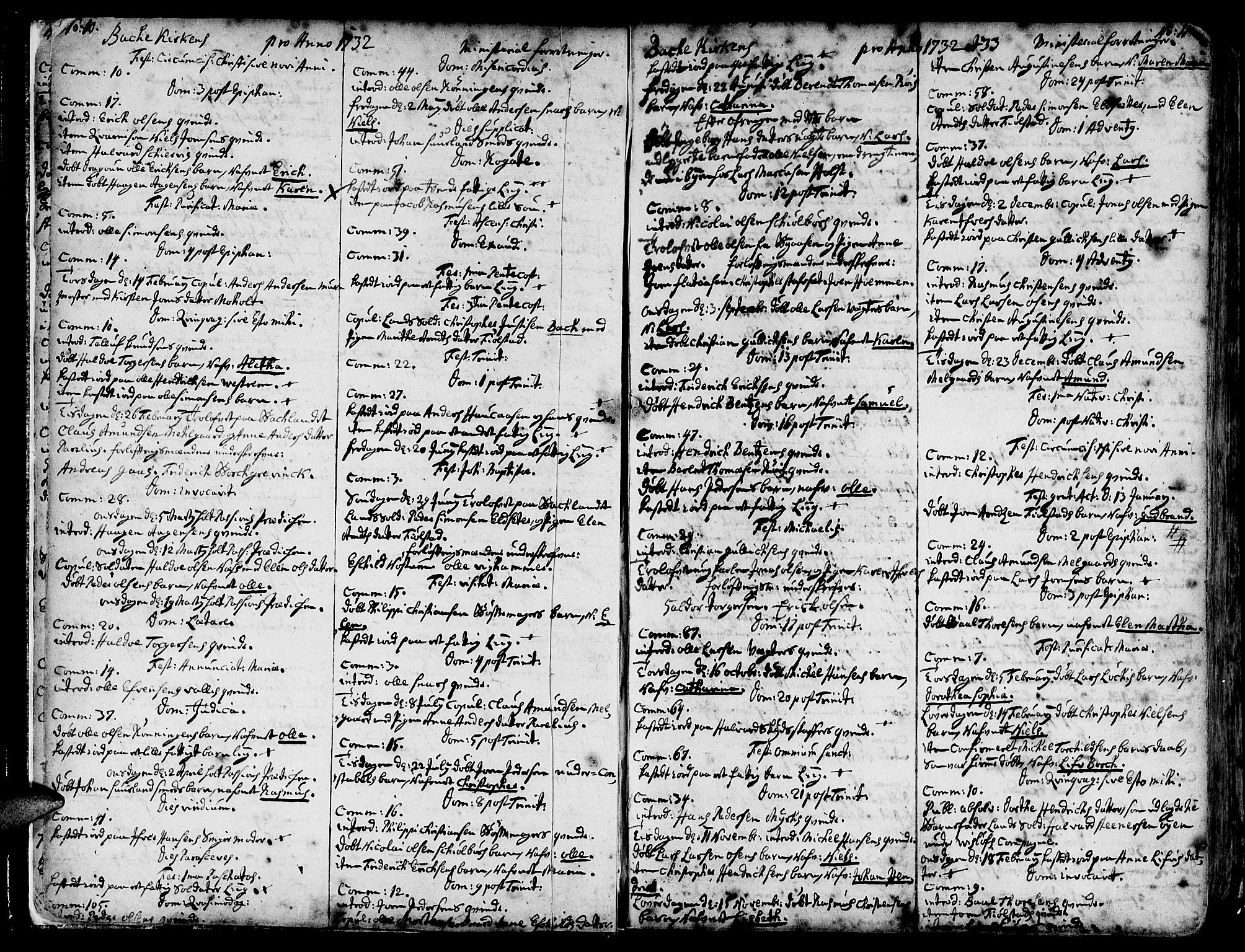 Ministerialprotokoller, klokkerbøker og fødselsregistre - Sør-Trøndelag, SAT/A-1456/606/L0276: Parish register (official) no. 606A01 /2, 1727-1779, p. 10-11