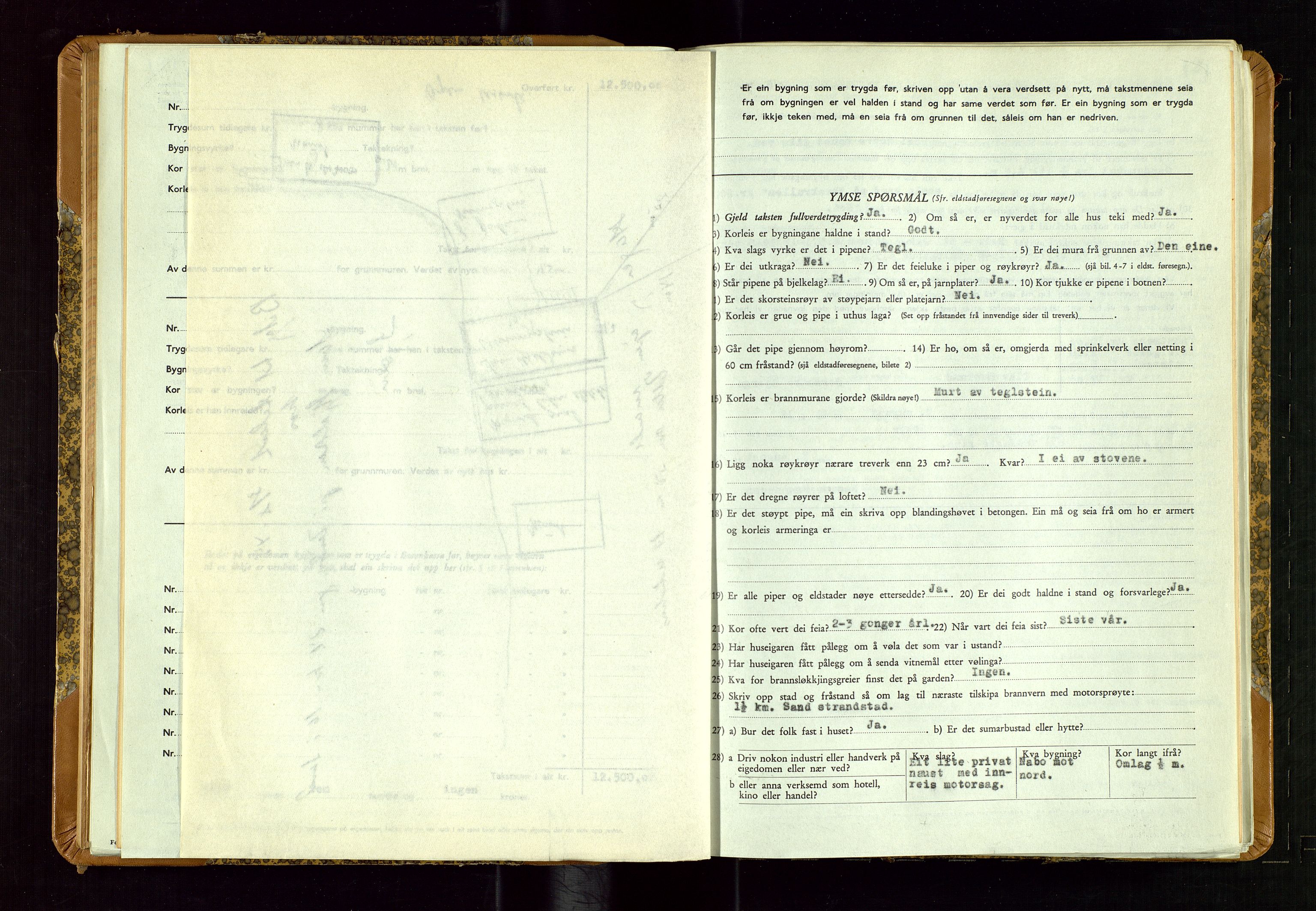 Sand lensmannskontor, AV/SAST-A-100415/Goc/L0002: "Brandtaxationsprotokol", 1936-1952, p. 130-131