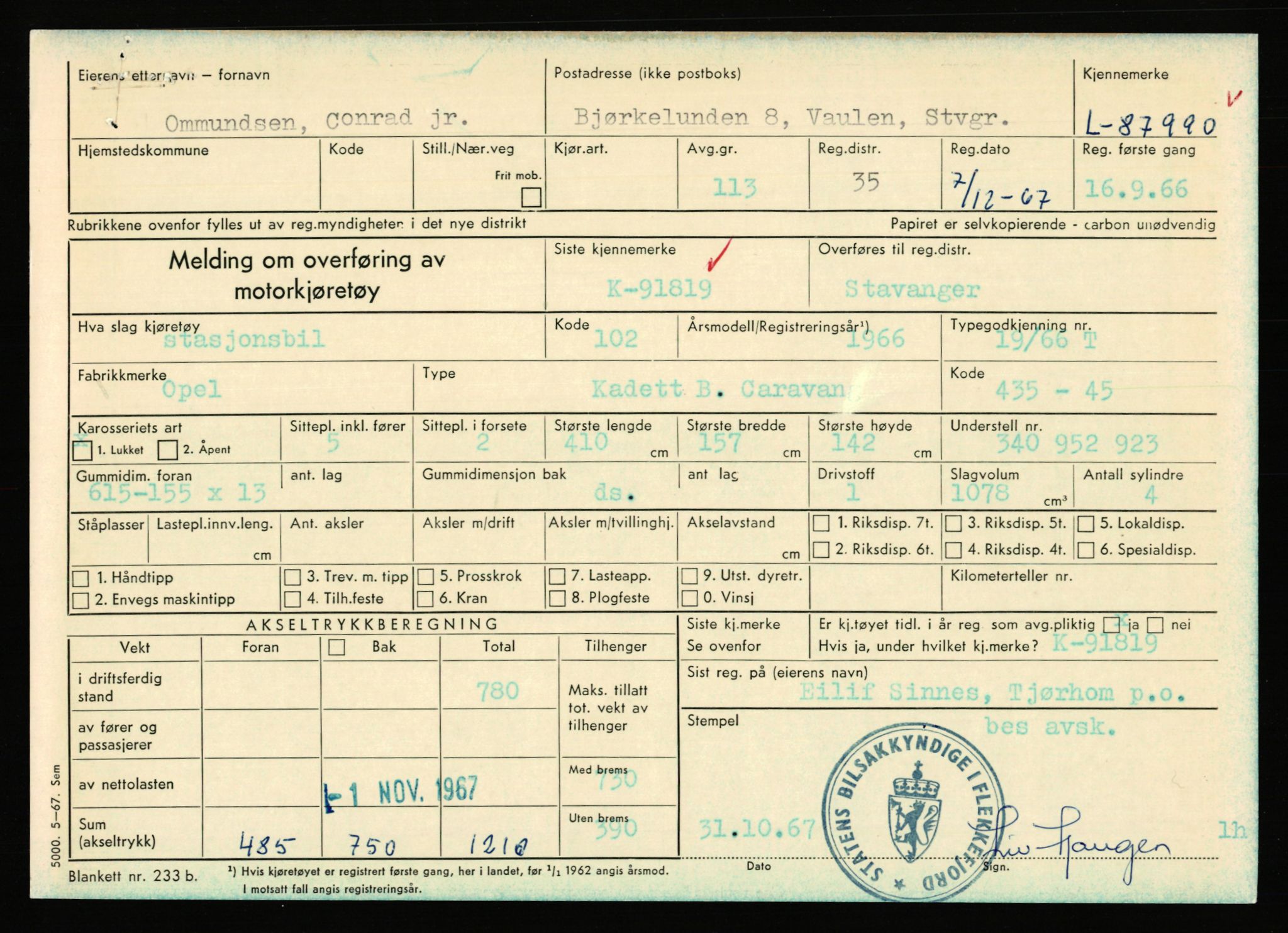 Stavanger trafikkstasjon, AV/SAST-A-101942/0/F/L0074: L-86500 - L-88799, 1930-1971, p. 1342