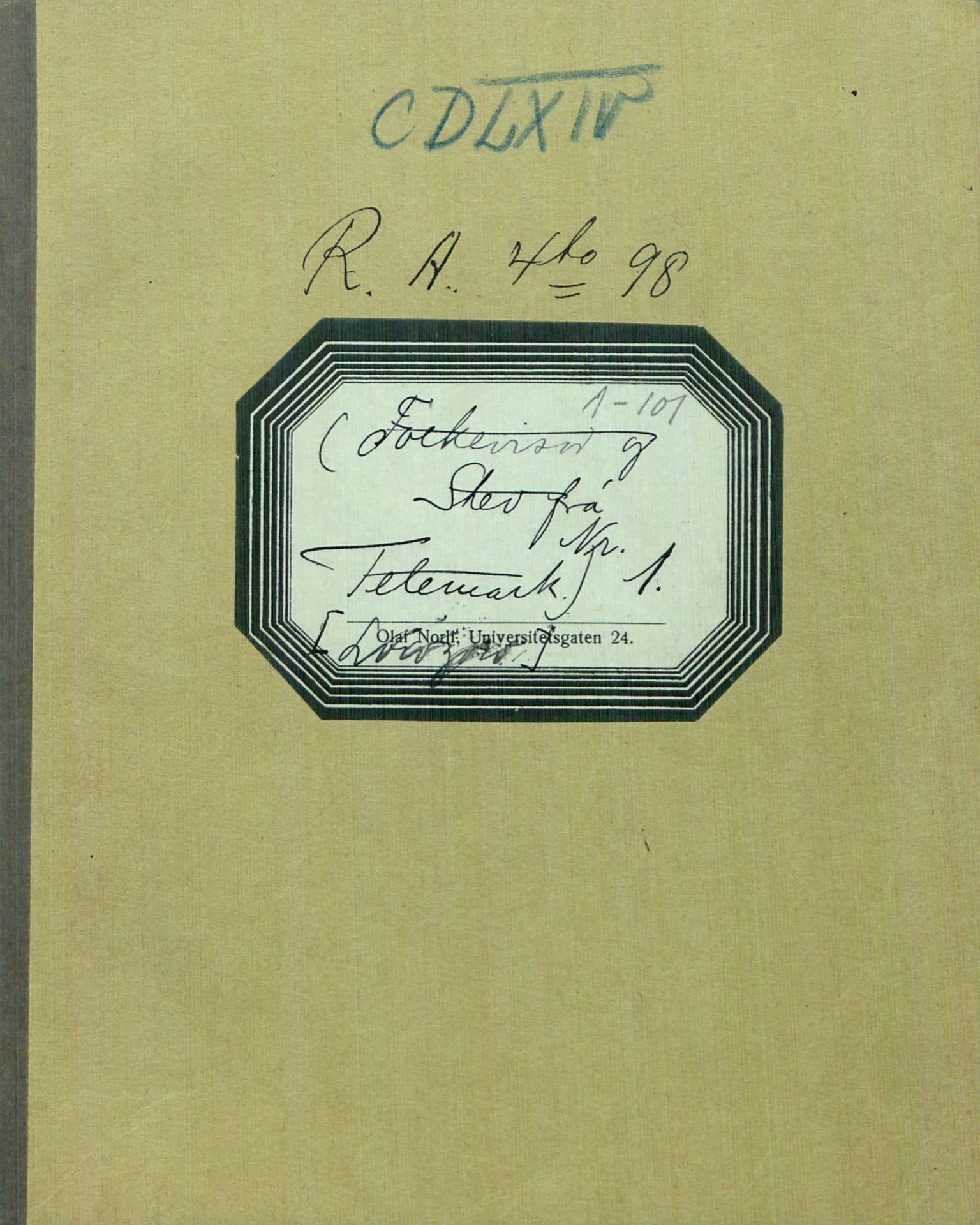 Rikard Berge, TEMU/TGM-A-1003/F/L0013/0014: 451-470 / 464 R.A. 1898. Avskrifter av eit skrivehefte som ligg i Rigsarkivet (4de nr. 98) og er nemd i manuskriftkatologen for Optegnelser fra og med Telemarken (Prost Landstad), 1933