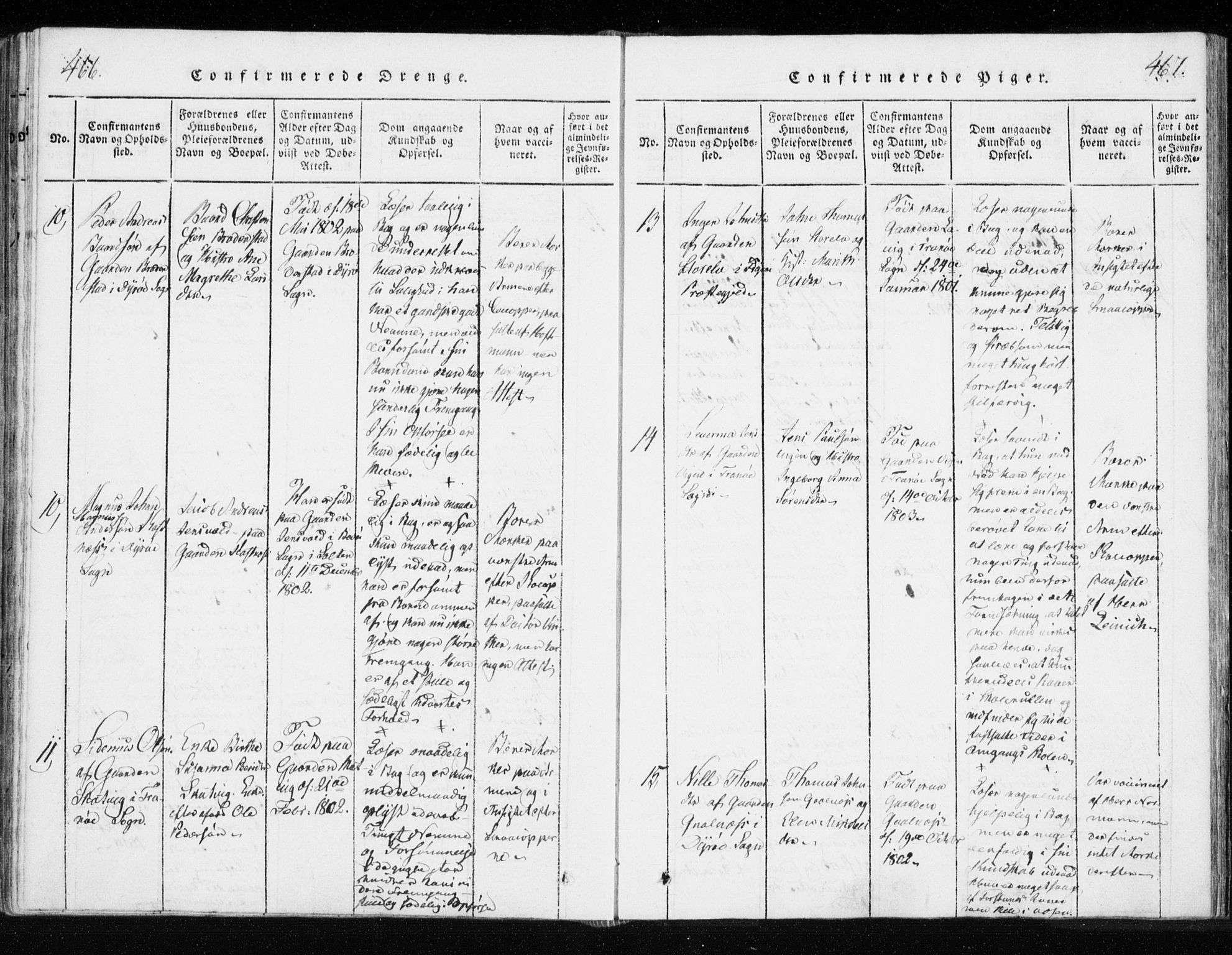 Tranøy sokneprestkontor, AV/SATØ-S-1313/I/Ia/Iaa/L0004kirke: Parish register (official) no. 4, 1820-1829, p. 466-467