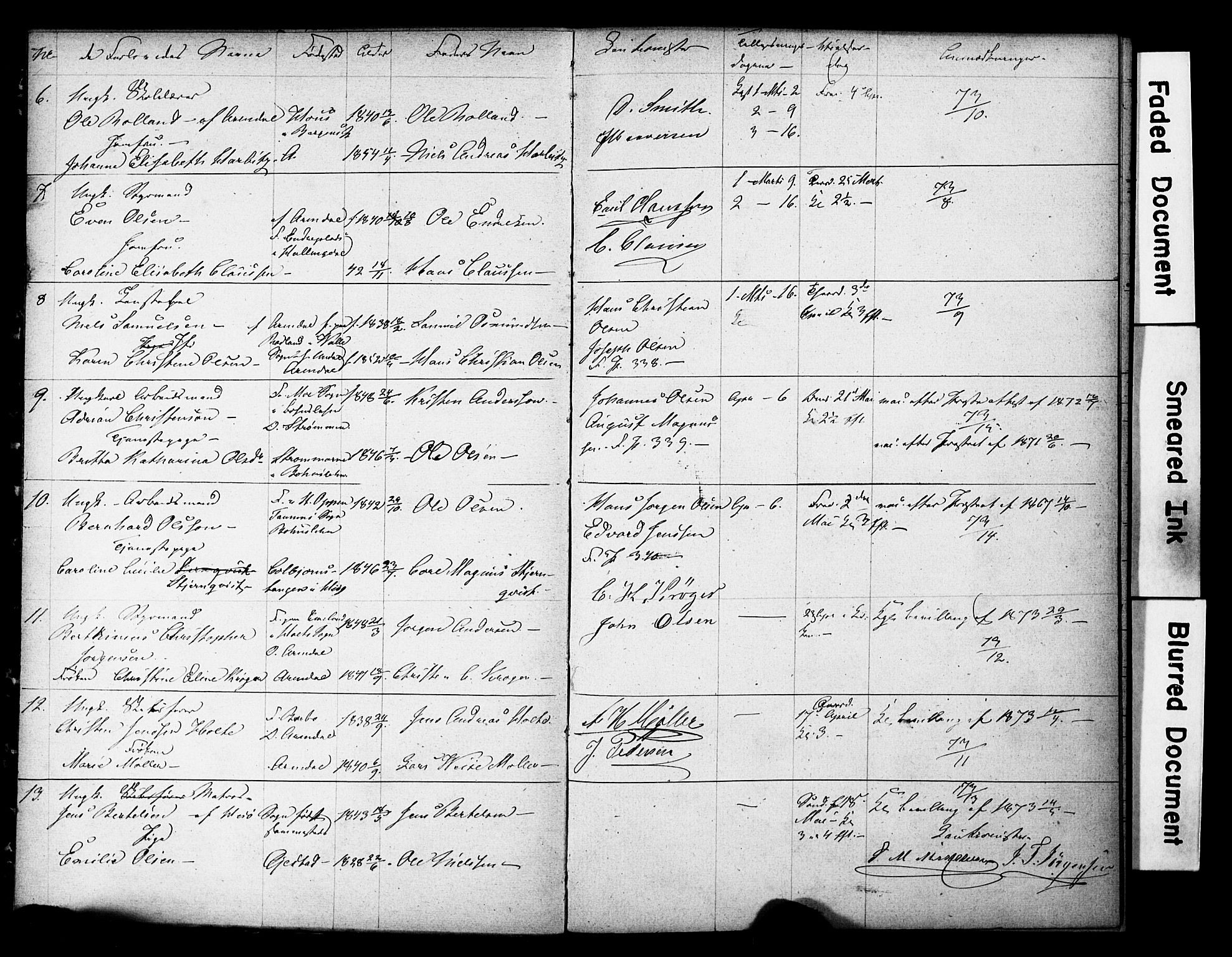 Arendal sokneprestkontor, Trefoldighet, AV/SAK-1111-0040/F/Fe/L0003: Banns register no. A VI 3, 1872-1879