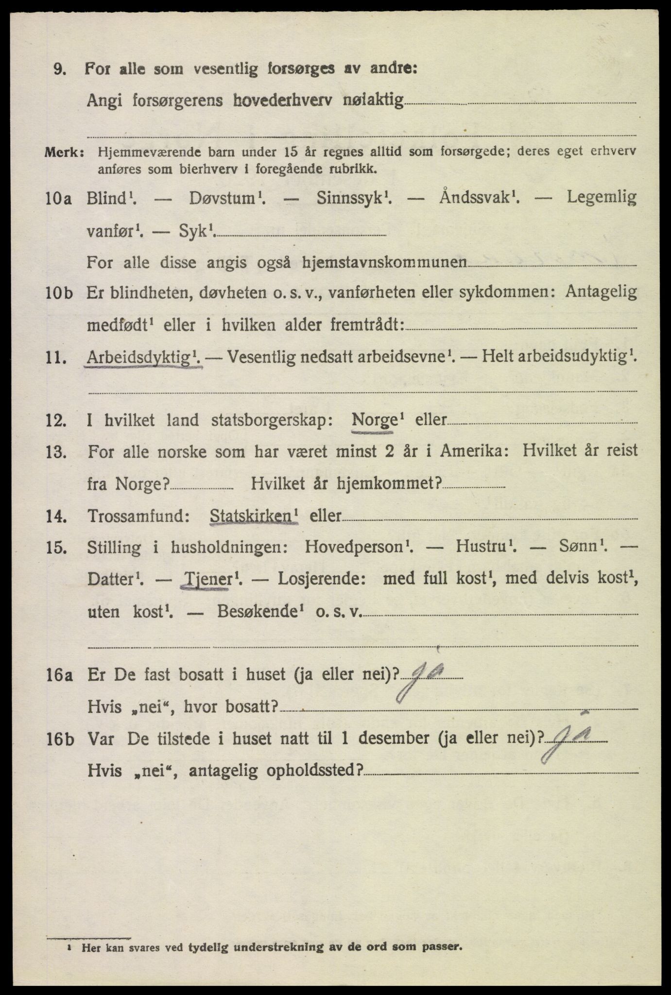 SAH, 1920 census for Romedal, 1920, p. 9560