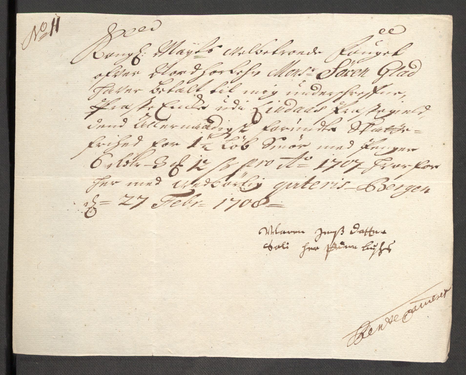 Rentekammeret inntil 1814, Reviderte regnskaper, Fogderegnskap, RA/EA-4092/R51/L3188: Fogderegnskap Nordhordland og Voss, 1706-1707, p. 126