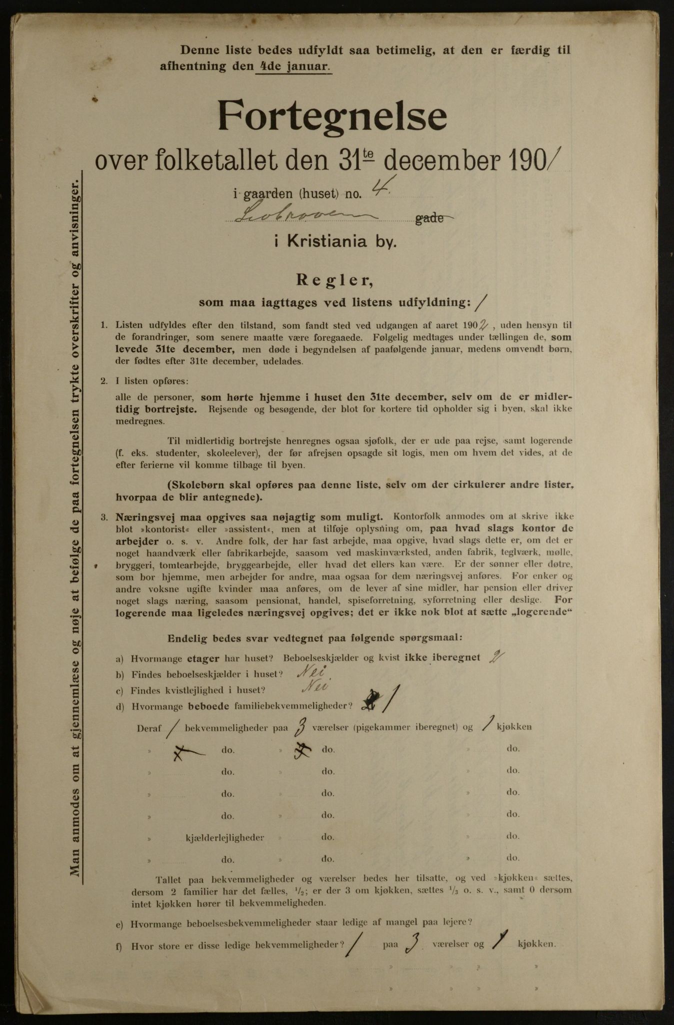 OBA, Municipal Census 1901 for Kristiania, 1901, p. 8943