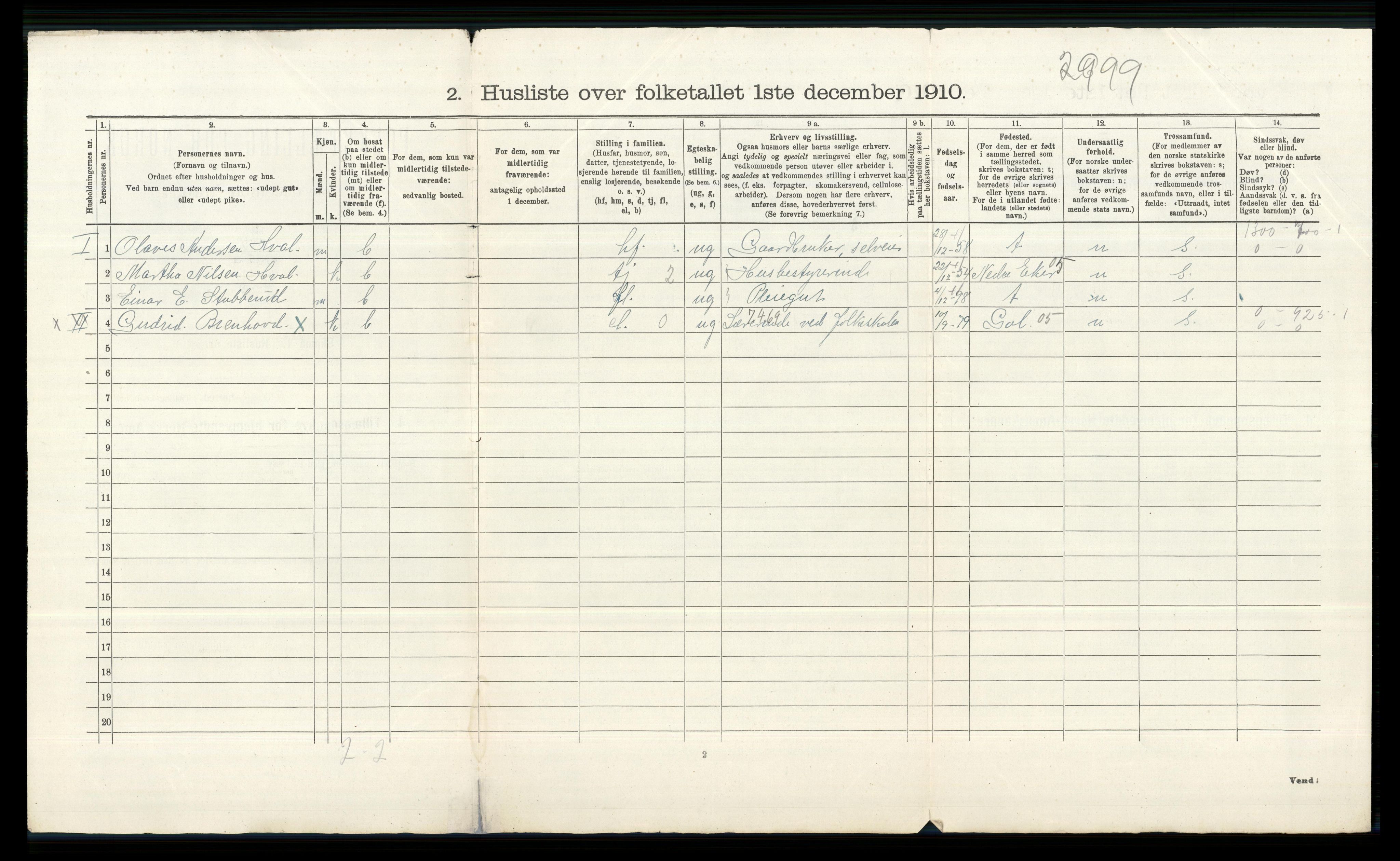 RA, 1910 census for Øvre Eiker, 1910, p. 1520