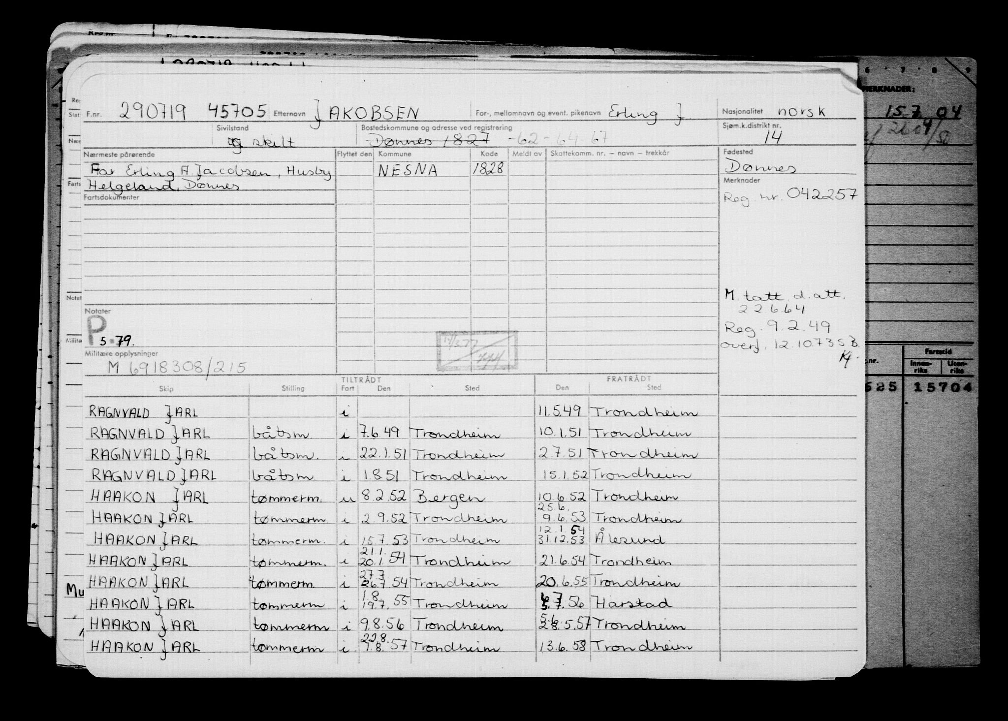 Direktoratet for sjømenn, AV/RA-S-3545/G/Gb/L0170: Hovedkort, 1919, p. 498