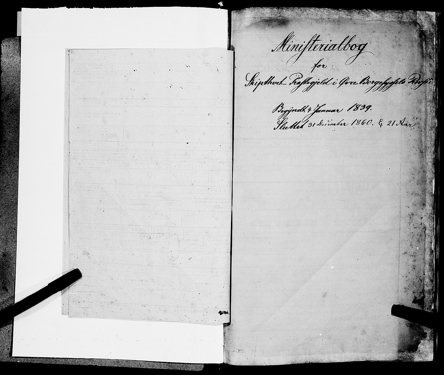 Skiptvet prestekontor Kirkebøker, AV/SAO-A-20009/F/Fa/L0006: Parish register (official) no. 6, 1839-1860