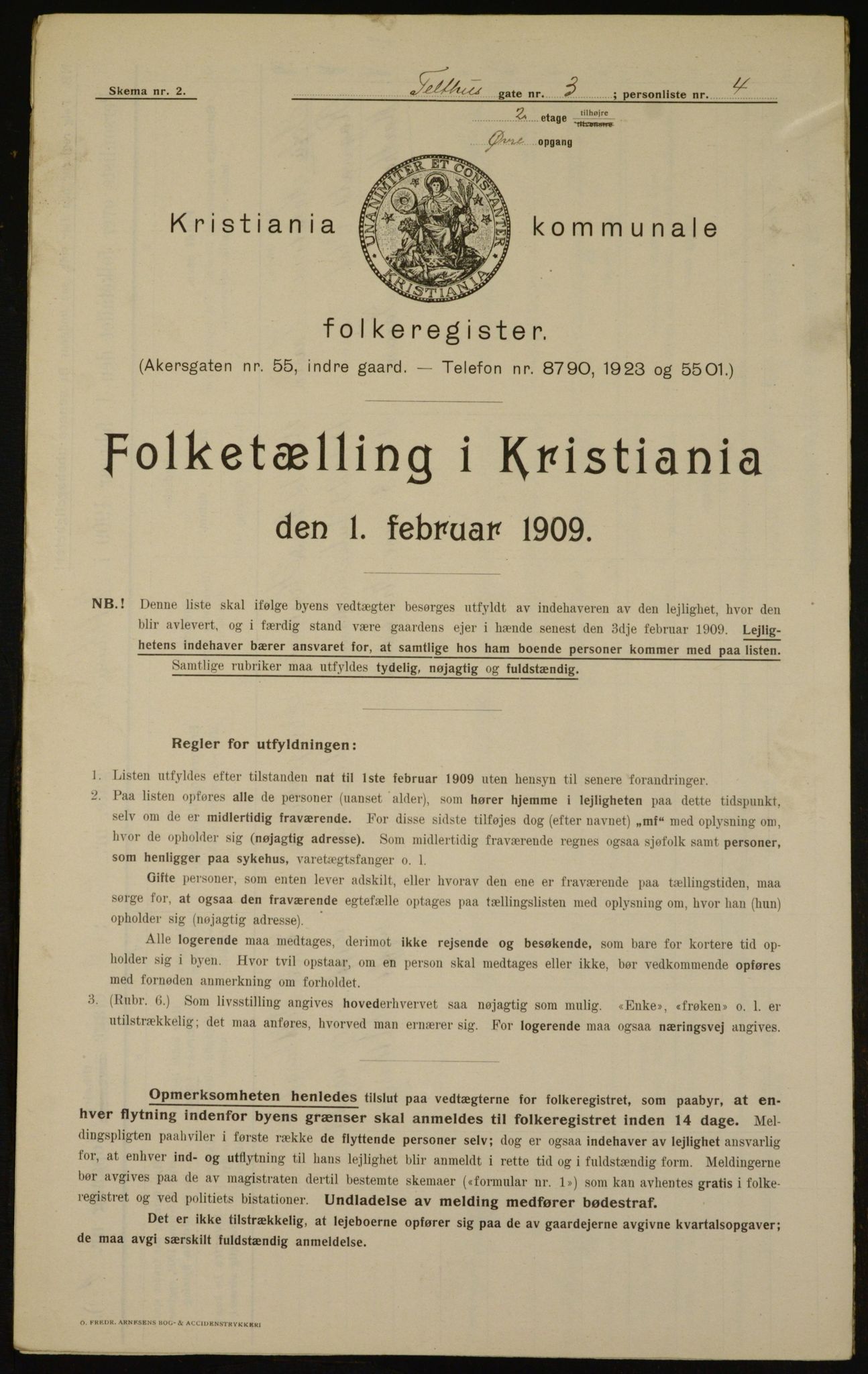 OBA, Municipal Census 1909 for Kristiania, 1909, p. 97507