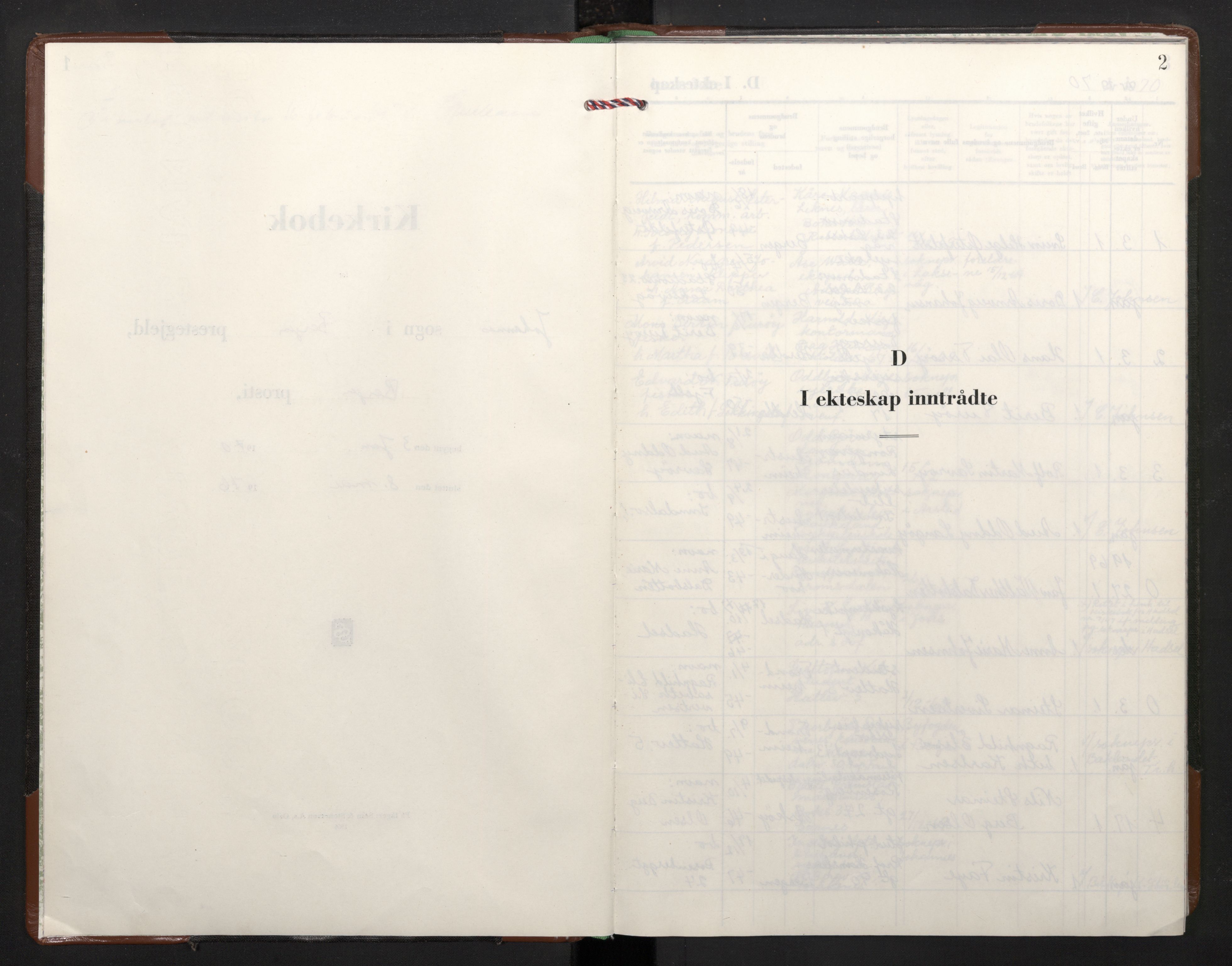 Johanneskirken sokneprestembete, SAB/A-76001/H/Haa/L0017: Parish register (official) no. D 6, 1970-1976, p. 1b-2a