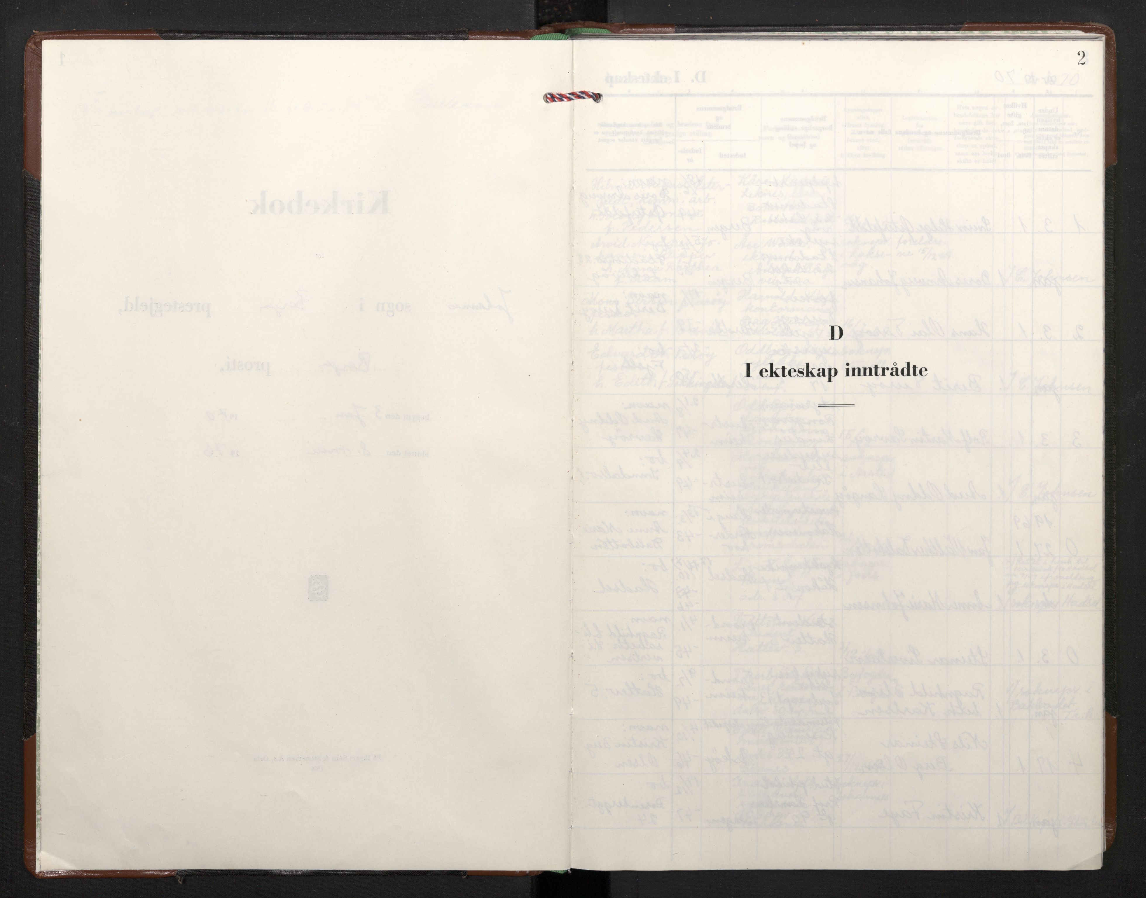 Johanneskirken sokneprestembete, AV/SAB-A-76001/H/Haa/L0017: Parish register (official) no. D 6, 1970-1976, p. 1b-2a