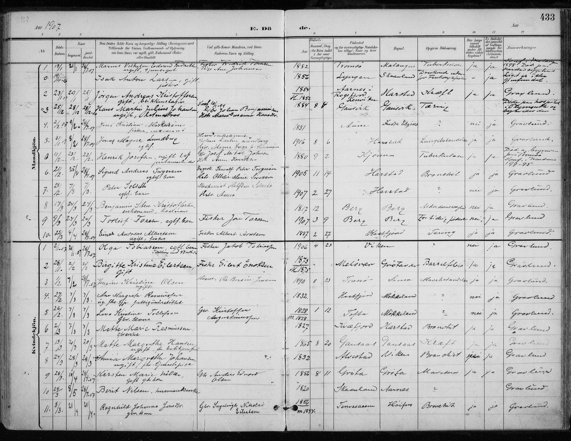 Trondenes sokneprestkontor, SATØ/S-1319/H/Ha/L0017kirke: Parish register (official) no. 17, 1899-1908, p. 433