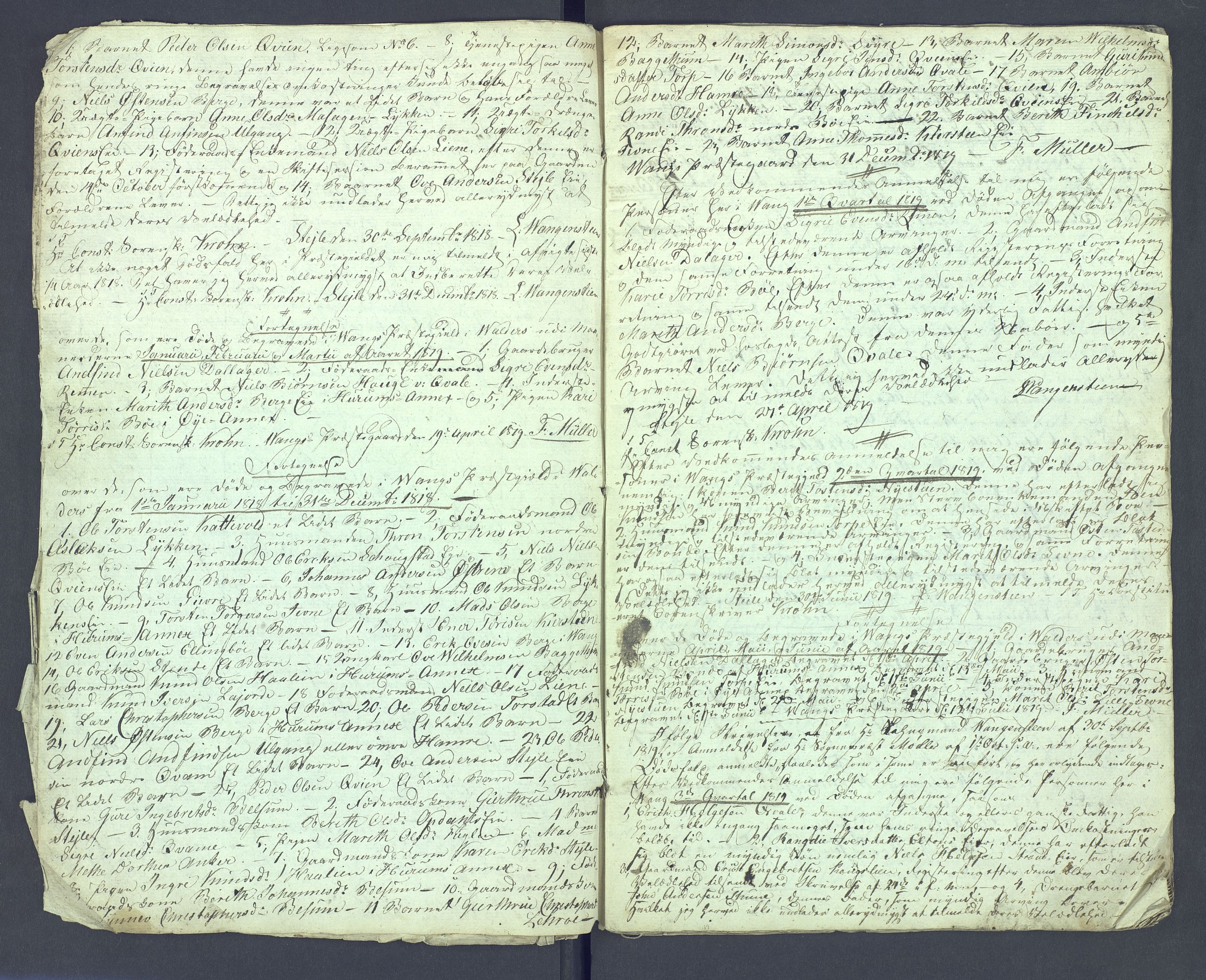 Valdres sorenskriveri, AV/SAH-TING-016/J/Je/L0001/0001: Dødsfallsprotokoller / Dødsfallsprotokoll, 1816-1821
