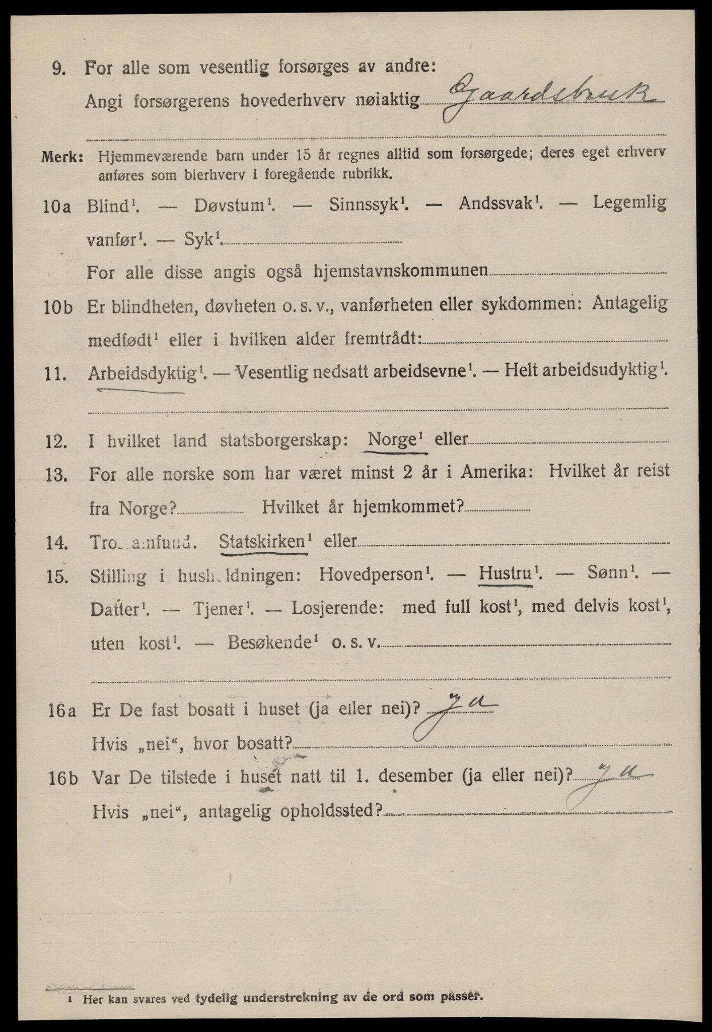 SAT, 1920 census for Aure, 1920, p. 1873