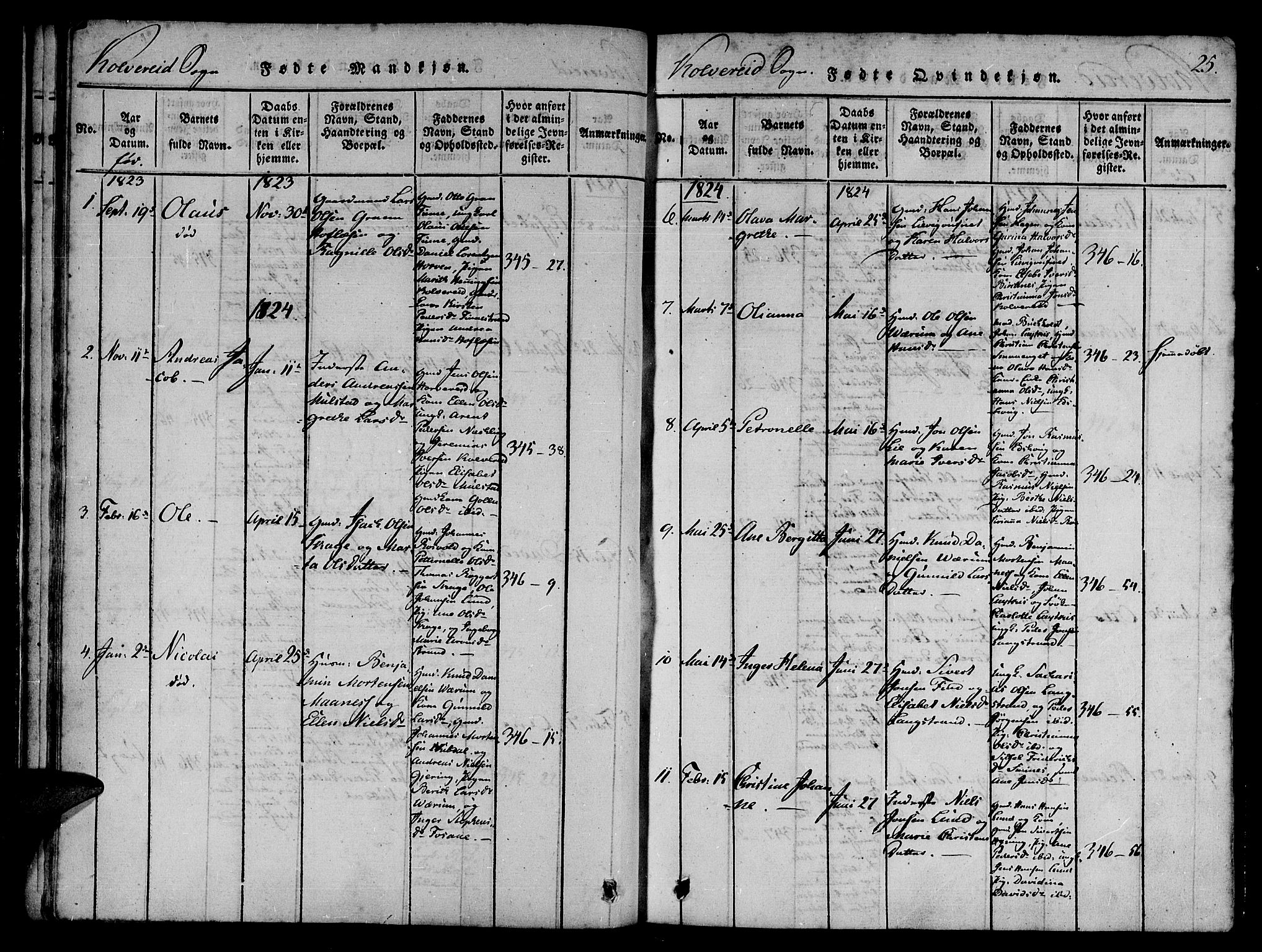 Ministerialprotokoller, klokkerbøker og fødselsregistre - Nord-Trøndelag, SAT/A-1458/780/L0636: Parish register (official) no. 780A03 /1, 1815-1830, p. 25
