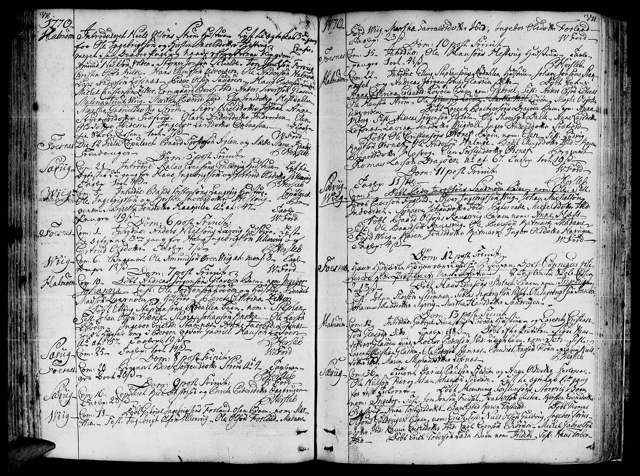 Ministerialprotokoller, klokkerbøker og fødselsregistre - Nord-Trøndelag, SAT/A-1458/773/L0607: Parish register (official) no. 773A01, 1751-1783, p. 370-371