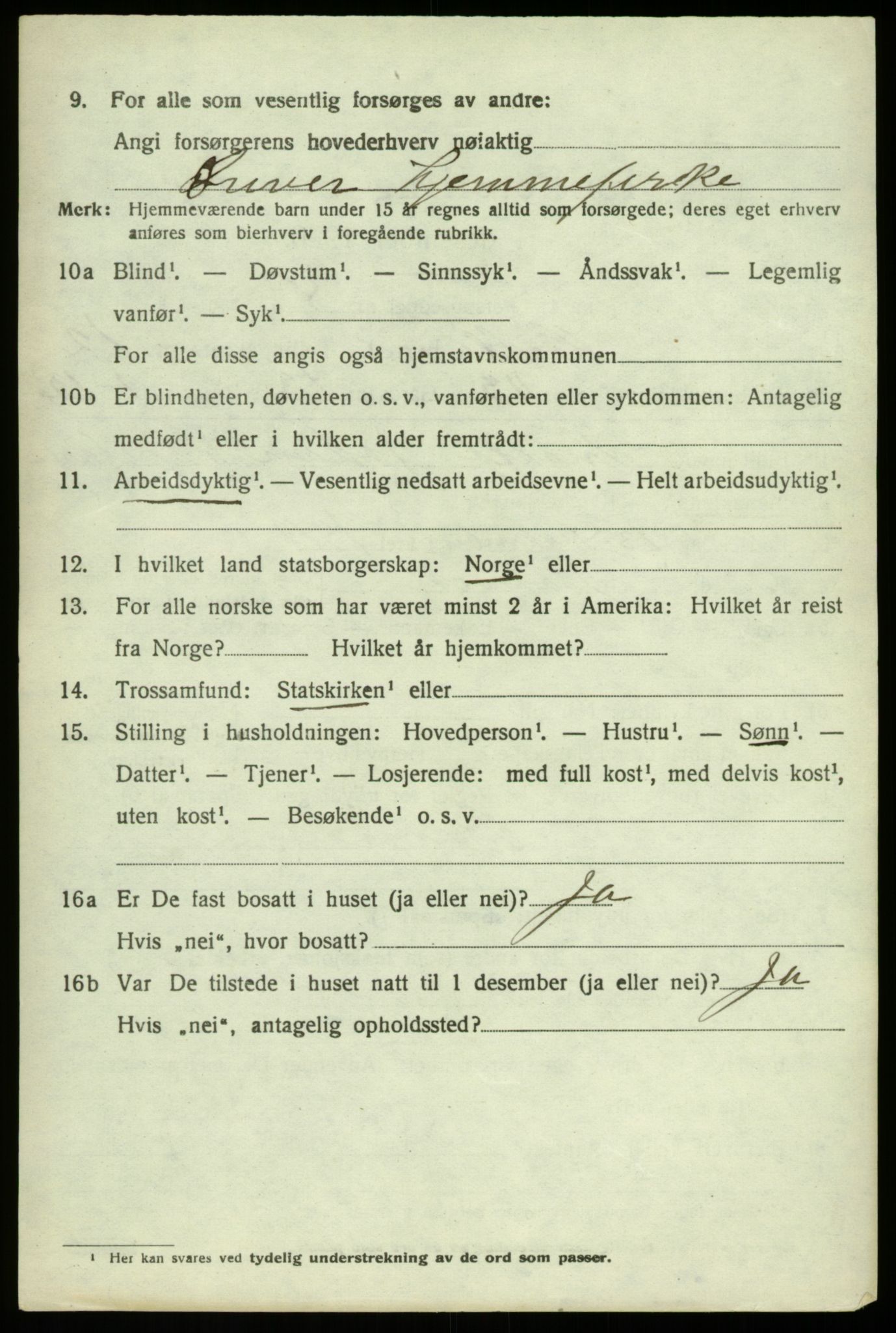 SAB, 1920 census for Herdla, 1920, p. 8952