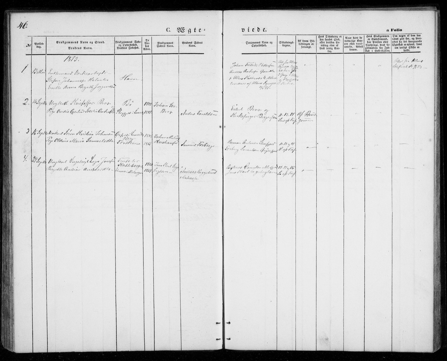 Berg sokneprestkontor, AV/SATØ-S-1318/G/Ga/Gab/L0002klokker: Parish register (copy) no. 2, 1851-1874, p. 46