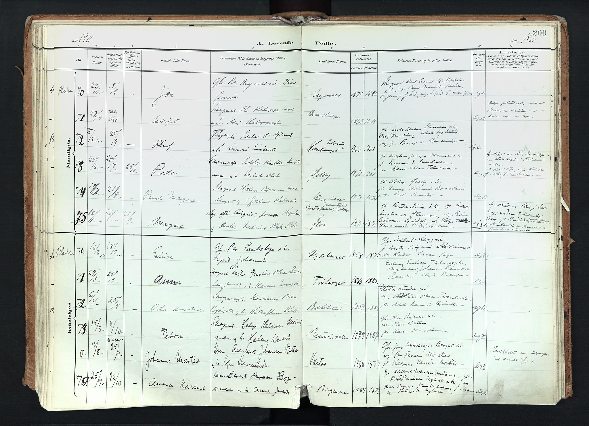 Trysil prestekontor, AV/SAH-PREST-046/H/Ha/Haa/L0012: Parish register (official) no. 12, 1898-1917, p. 200