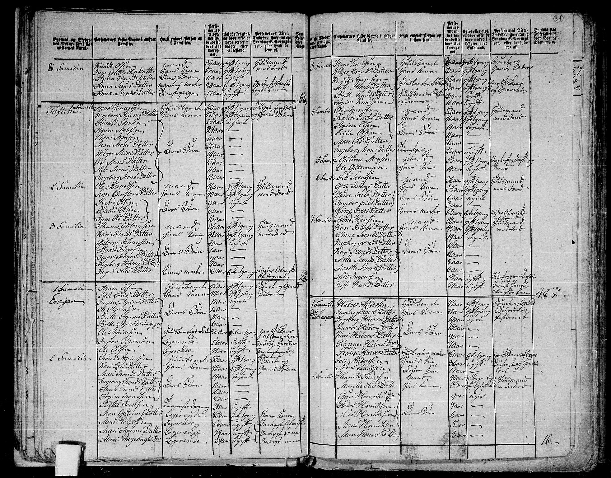 RA, 1801 census for 1422P Lærdal, 1801, p. 30b-31a