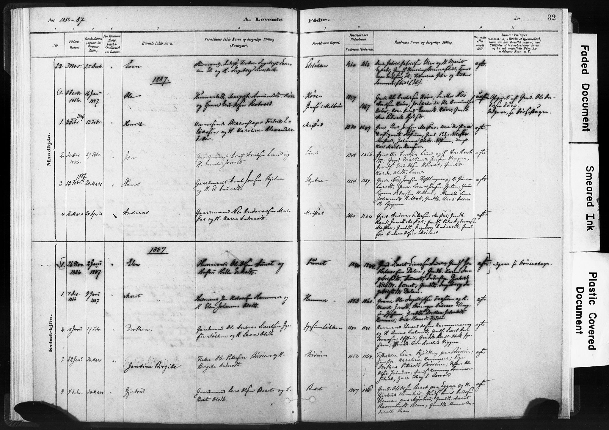 Ministerialprotokoller, klokkerbøker og fødselsregistre - Sør-Trøndelag, SAT/A-1456/665/L0773: Parish register (official) no. 665A08, 1879-1905, p. 32