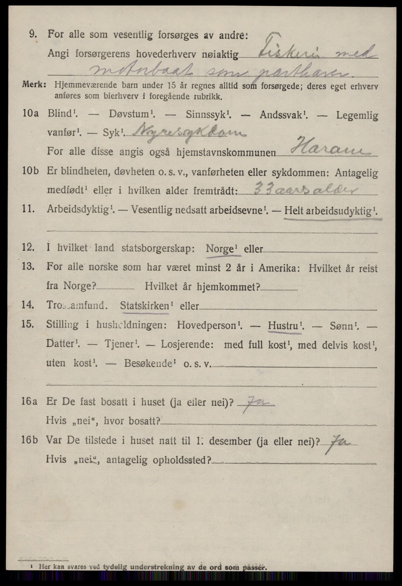 SAT, 1920 census for Haram, 1920, p. 1842