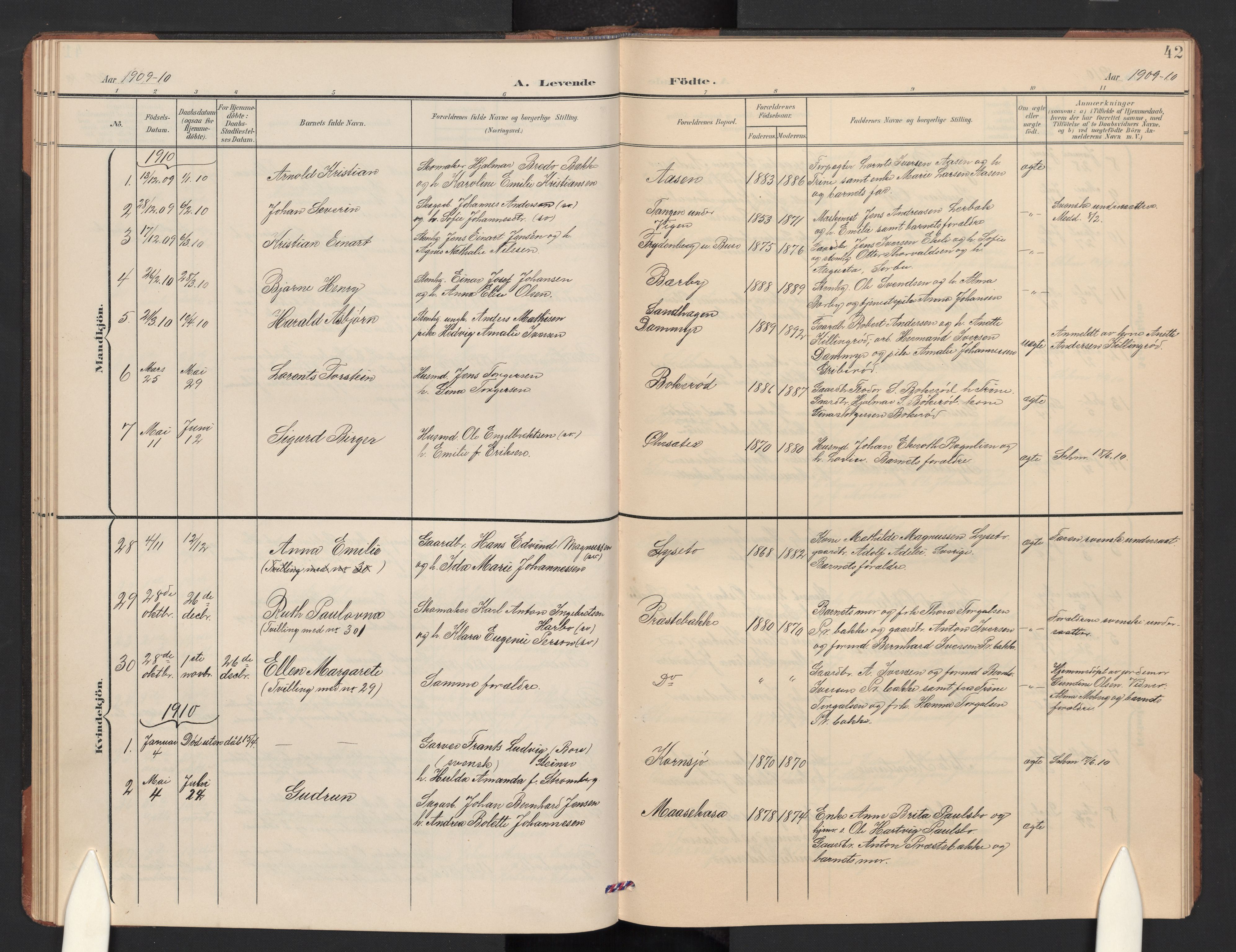 Idd prestekontor Kirkebøker, SAO/A-10911/G/Gc/L0001: Parish register (copy) no. III 1, 1901-1910, p. 42