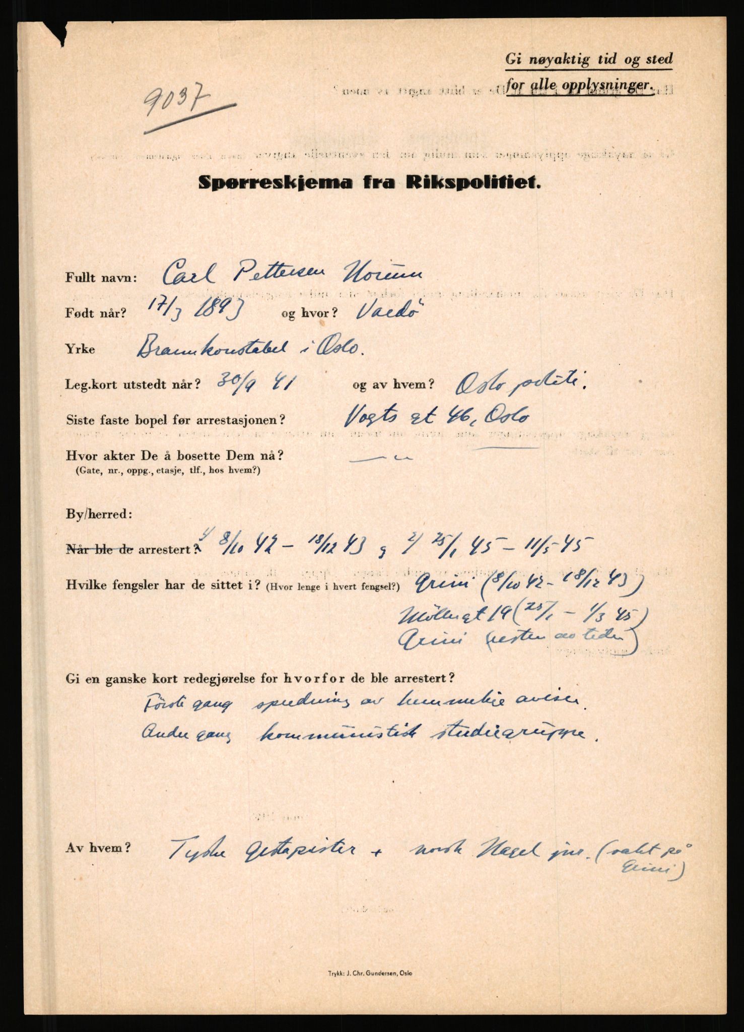 Rikspolitisjefen, AV/RA-S-1560/L/L0012: Mogensen, Øivind - Noraas, Lars, 1940-1945, p. 1110