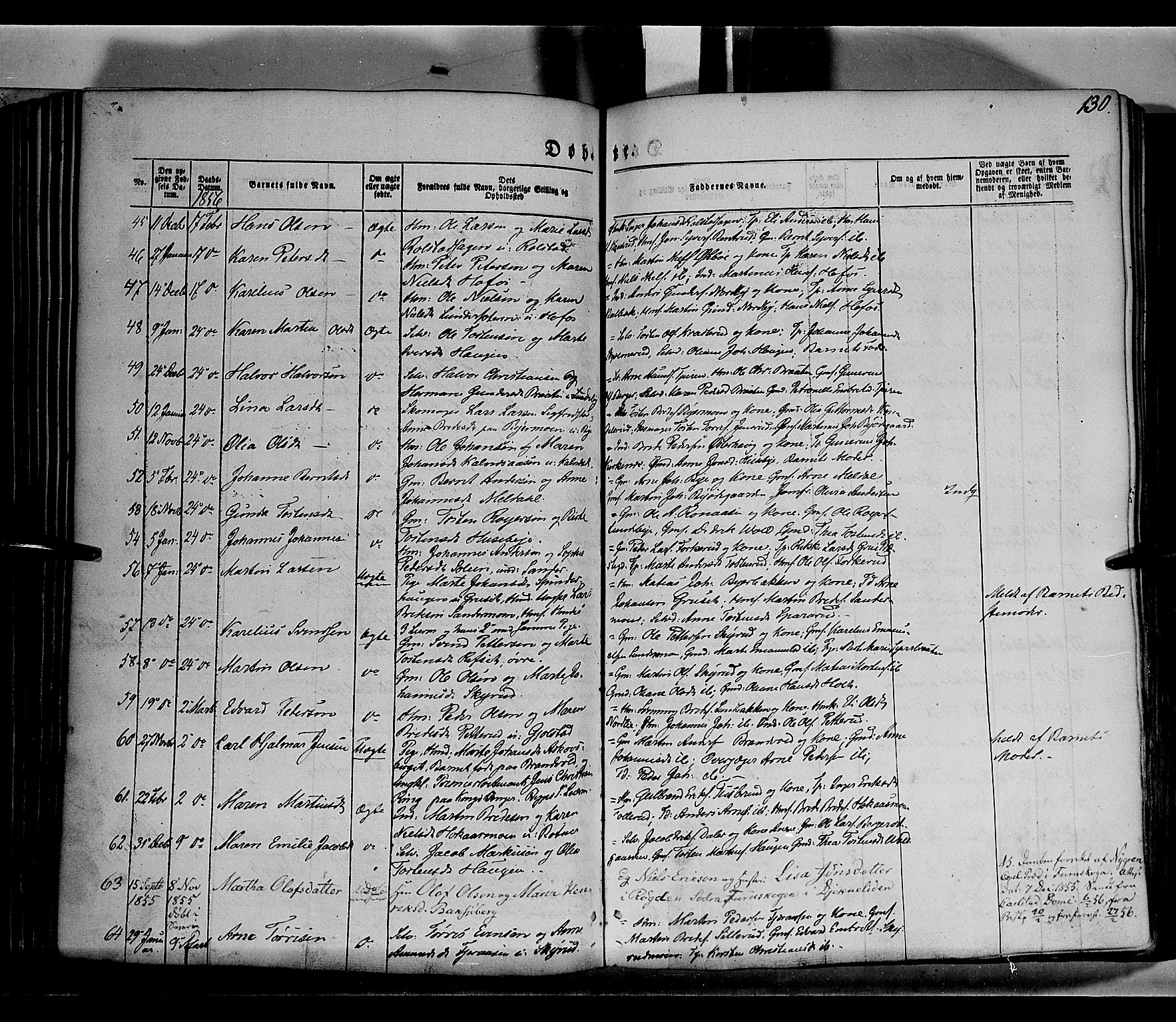 Grue prestekontor, AV/SAH-PREST-036/H/Ha/Haa/L0008: Parish register (official) no. 8, 1847-1858, p. 130