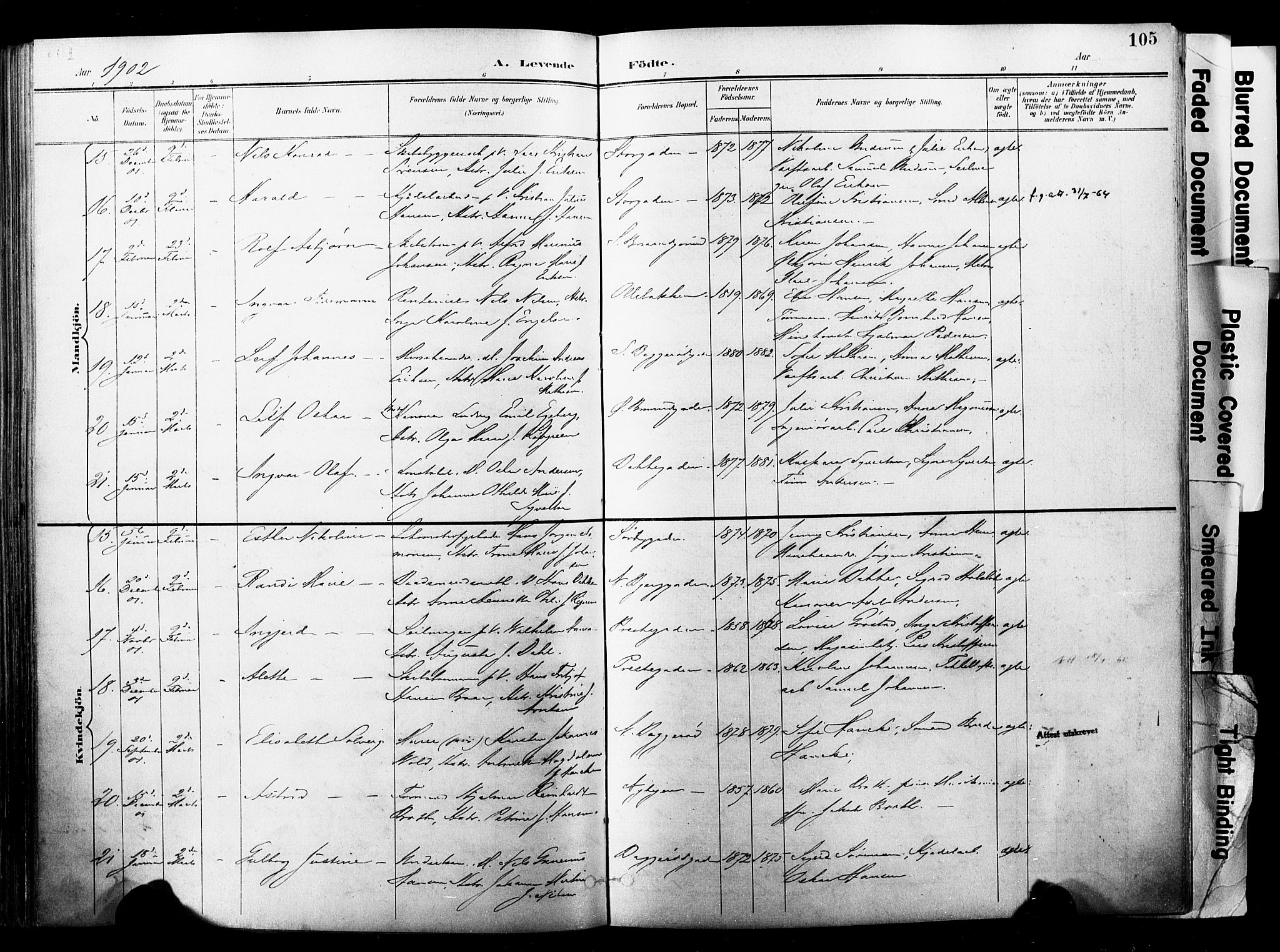 Horten kirkebøker, SAKO/A-348/F/Fa/L0005: Parish register (official) no. 5, 1896-1904, p. 105