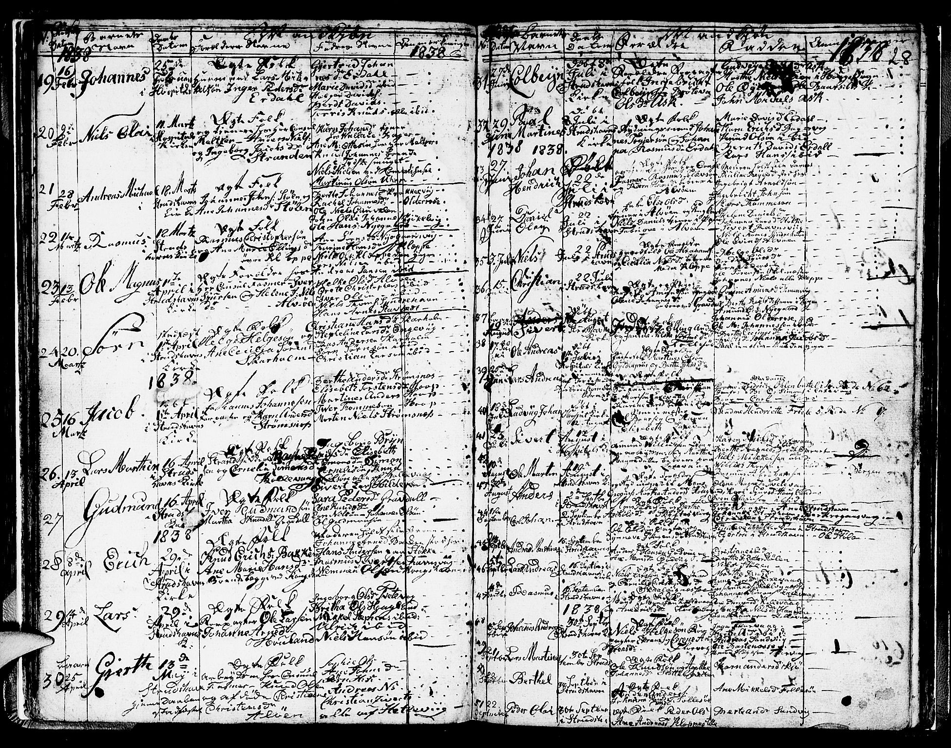 Askøy Sokneprestembete, AV/SAB-A-74101/H/Ha/Hab/Haba/L0003: Parish register (copy) no. A 3, 1826-1846, p. 28
