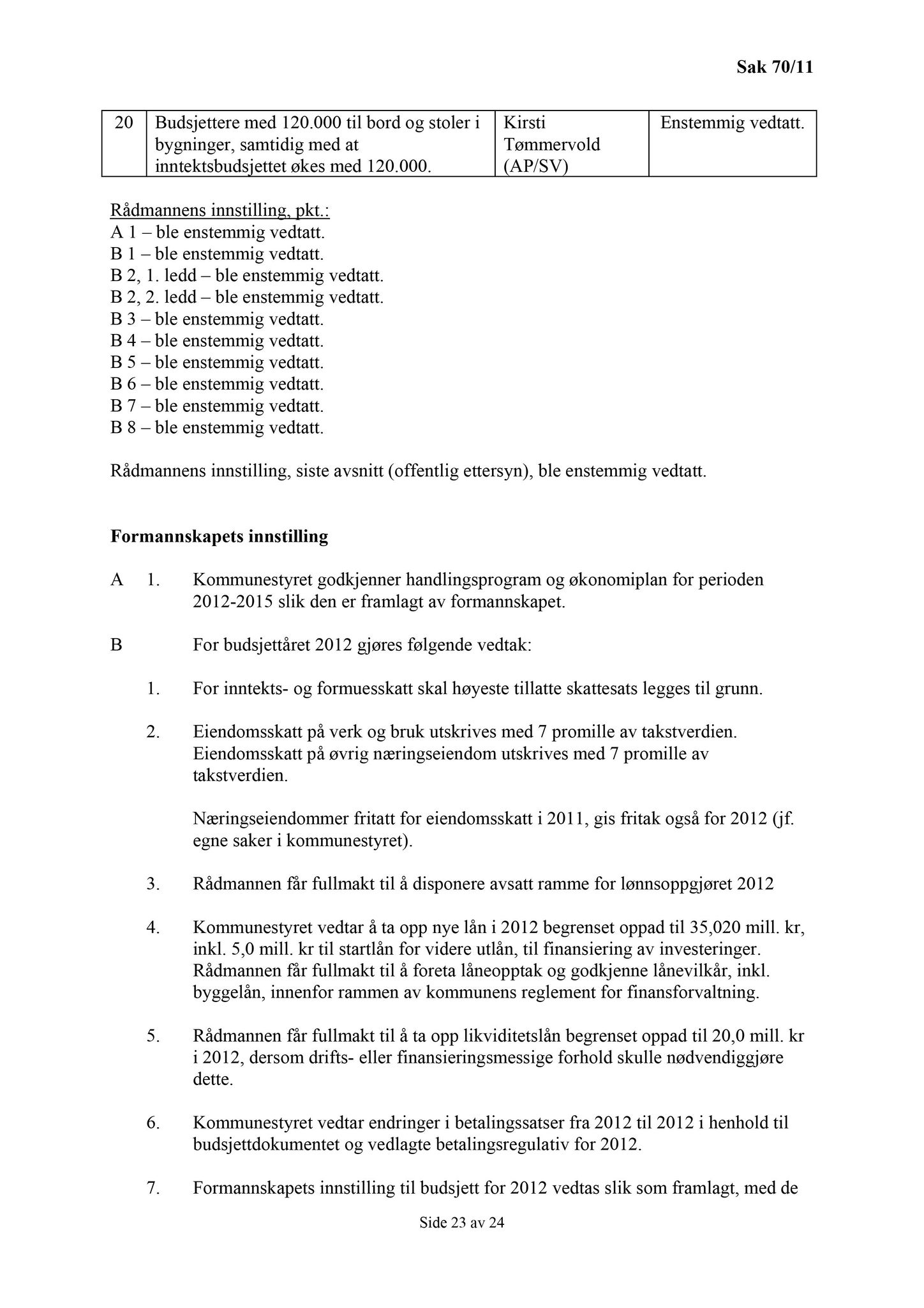 Klæbu Kommune, TRKO/KK/01-KS/L004: Kommunestyret - Møtedokumenter, 2011, p. 2366