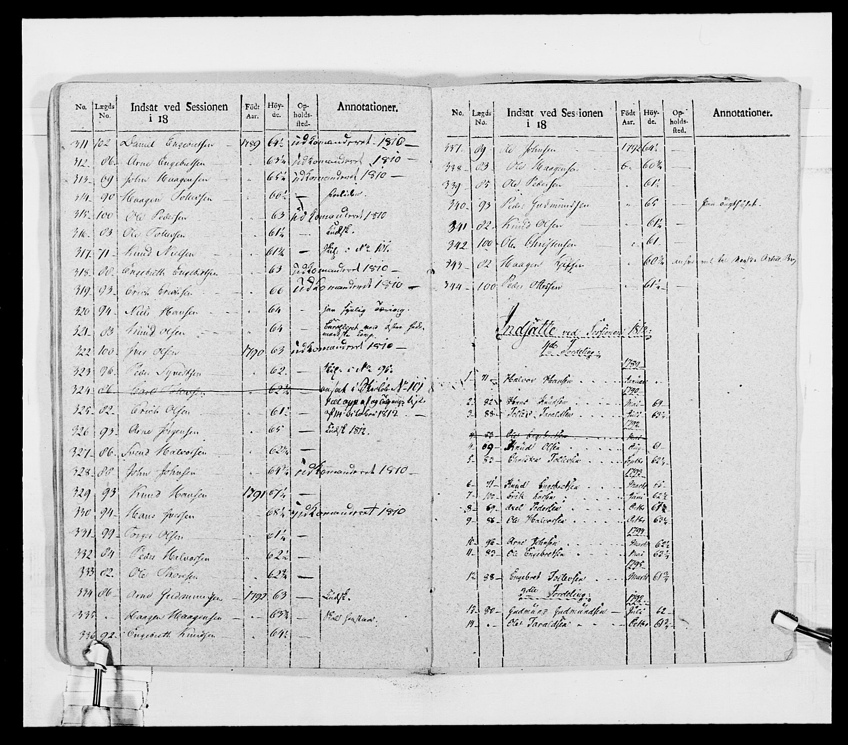 Generalitets- og kommissariatskollegiet, Det kongelige norske kommissariatskollegium, AV/RA-EA-5420/E/Eh/L0027: Skiløperkompaniene, 1812-1832, p. 182