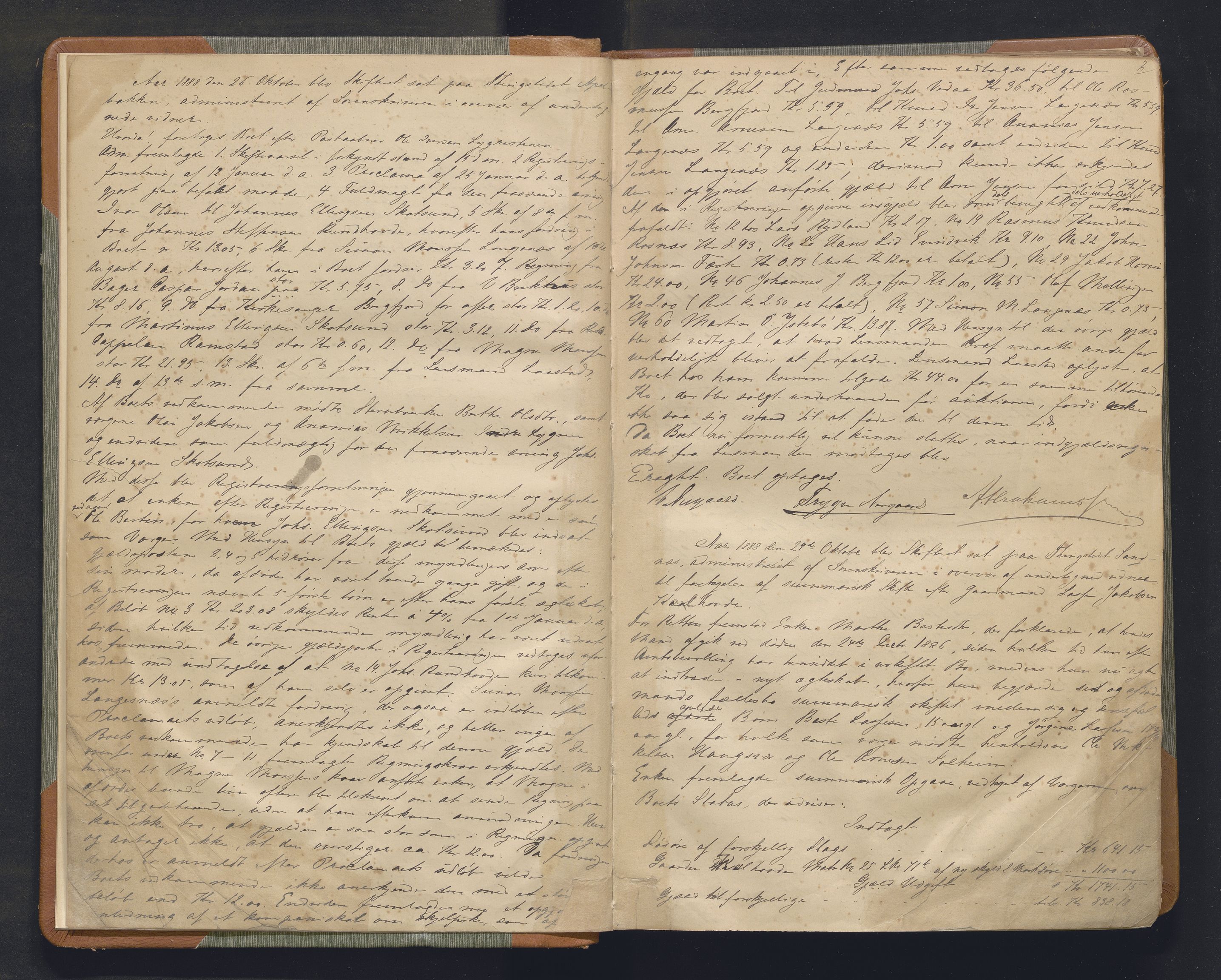 Nordhordland sorenskrivar, AV/SAB-A-2901/1/H/Hc/L0004: Skifteforhandlingsprotokollar, 1888-1902, p. 2