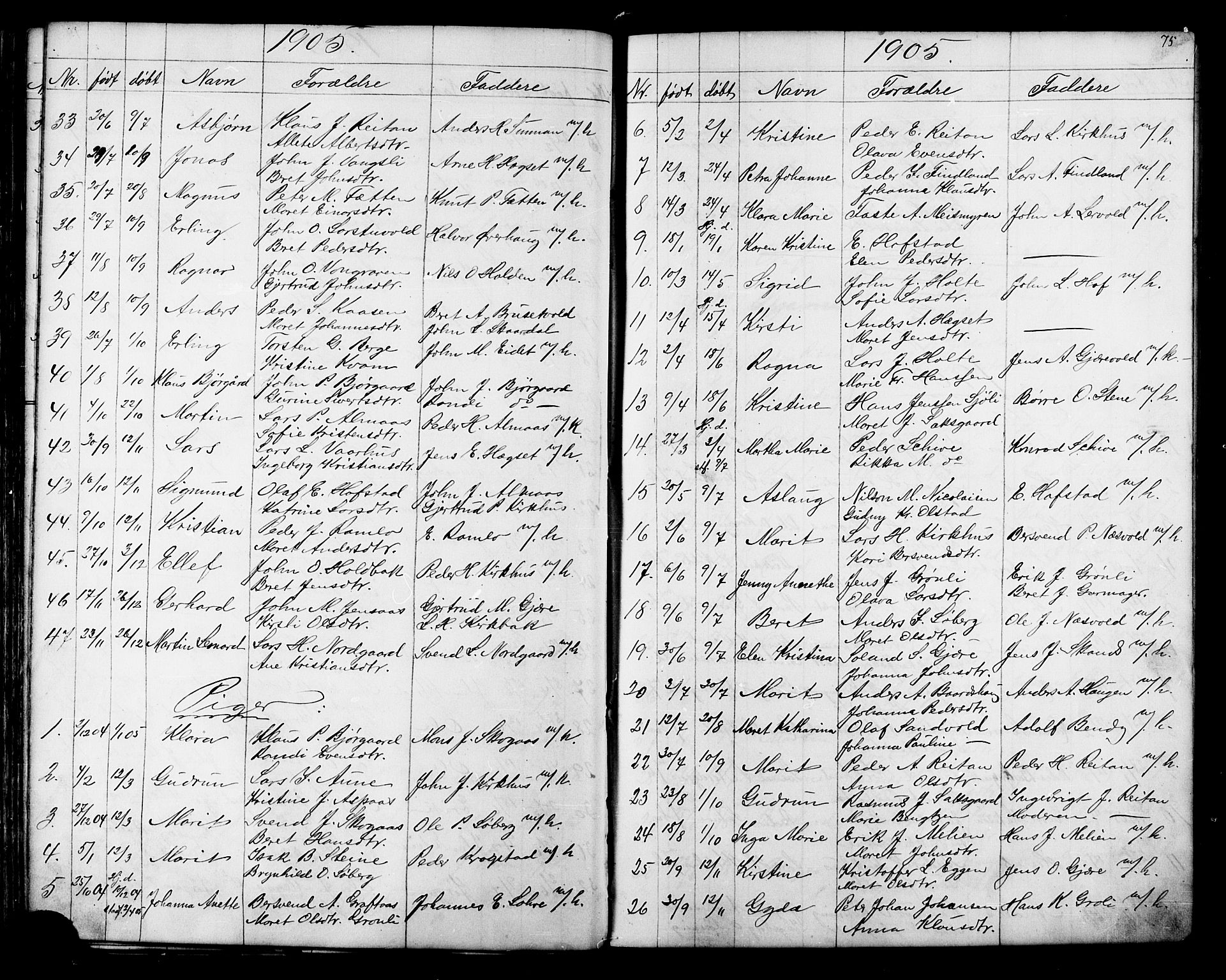Ministerialprotokoller, klokkerbøker og fødselsregistre - Sør-Trøndelag, SAT/A-1456/686/L0985: Parish register (copy) no. 686C01, 1871-1933, p. 75