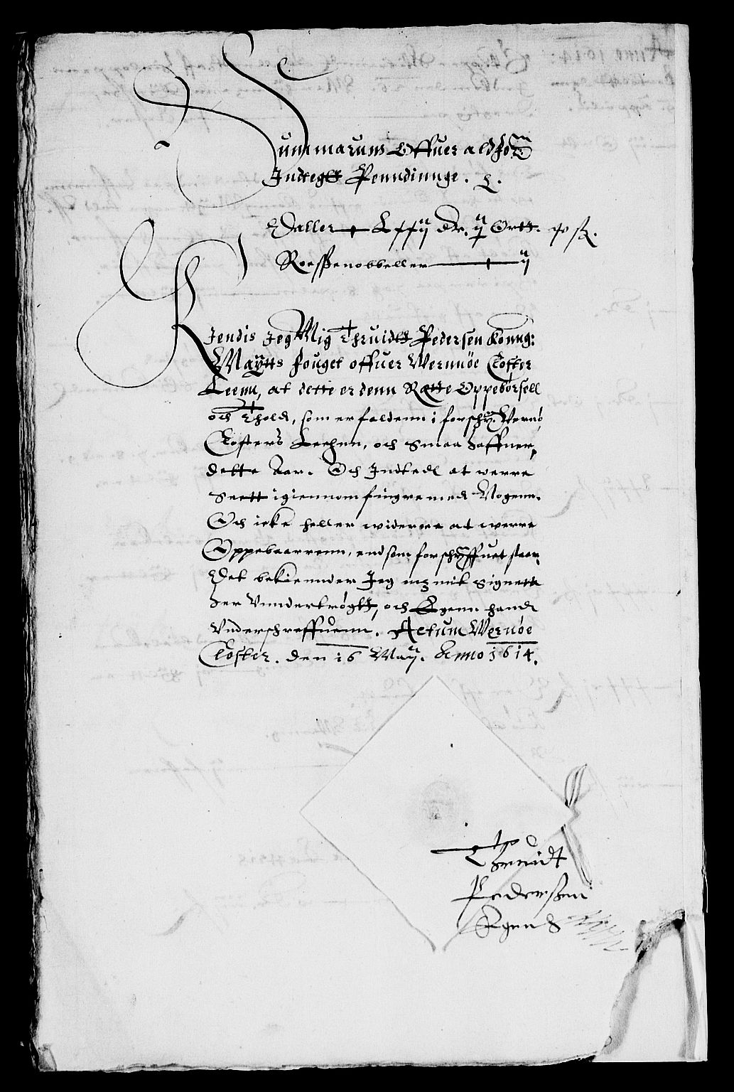 Rentekammeret inntil 1814, Reviderte regnskaper, Lensregnskaper, AV/RA-EA-5023/R/Rb/Rbg/L0001: Verne kloster len, 1599-1619