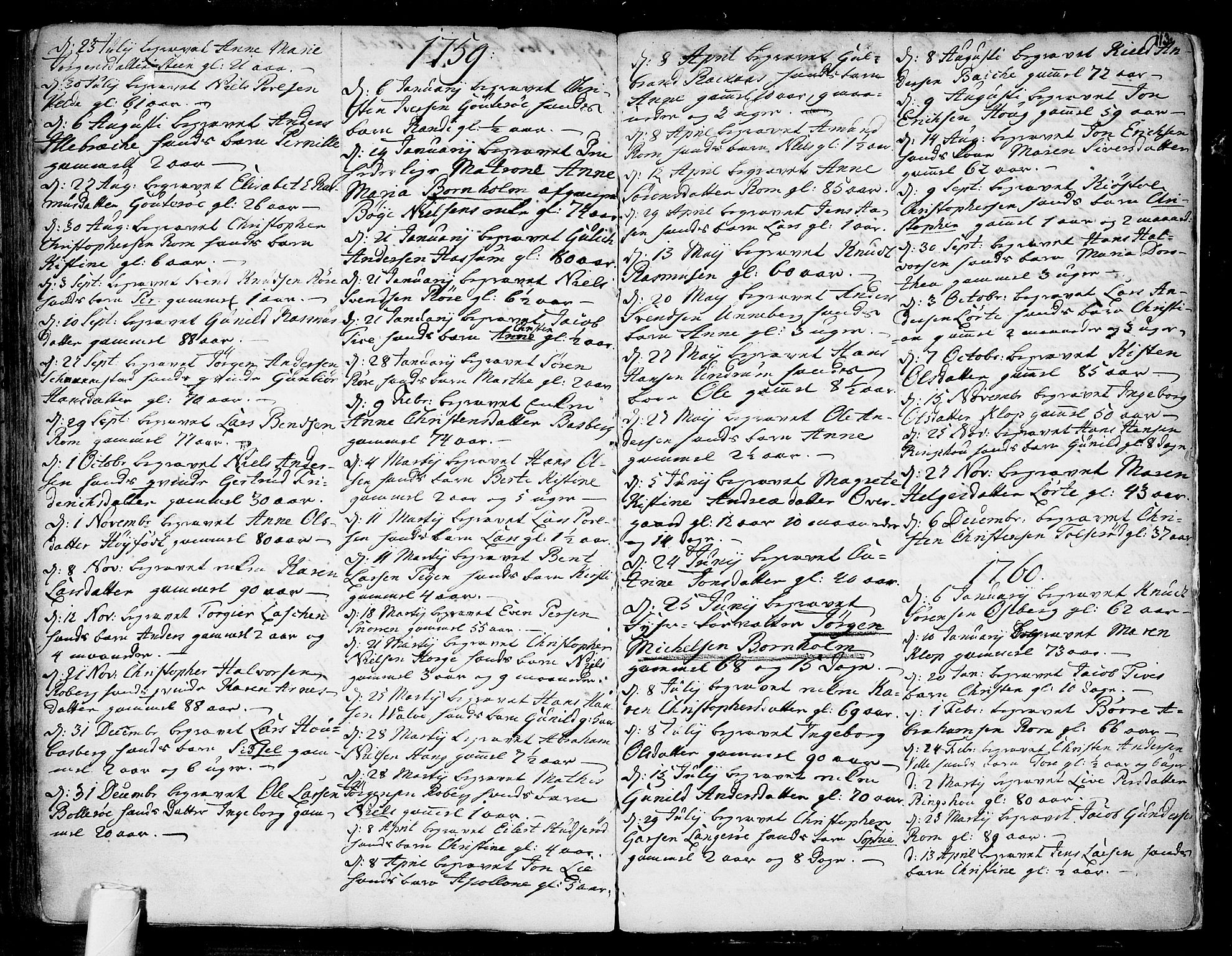 Sem kirkebøker, SAKO/A-5/F/Fb/L0001: Parish register (official) no. II 1, 1702-1764, p. 113
