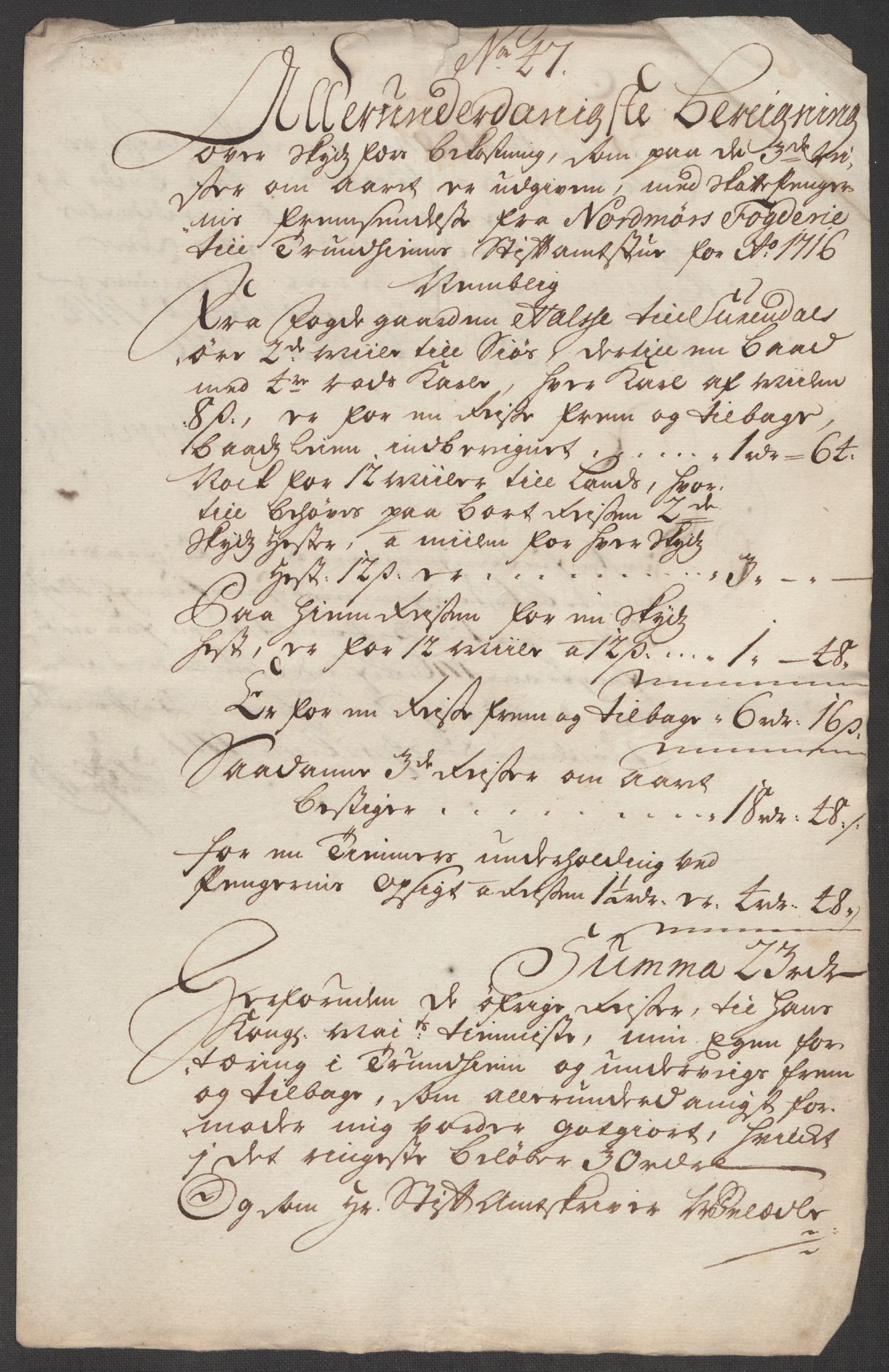 Rentekammeret inntil 1814, Reviderte regnskaper, Fogderegnskap, AV/RA-EA-4092/R56/L3749: Fogderegnskap Nordmøre, 1716, p. 406