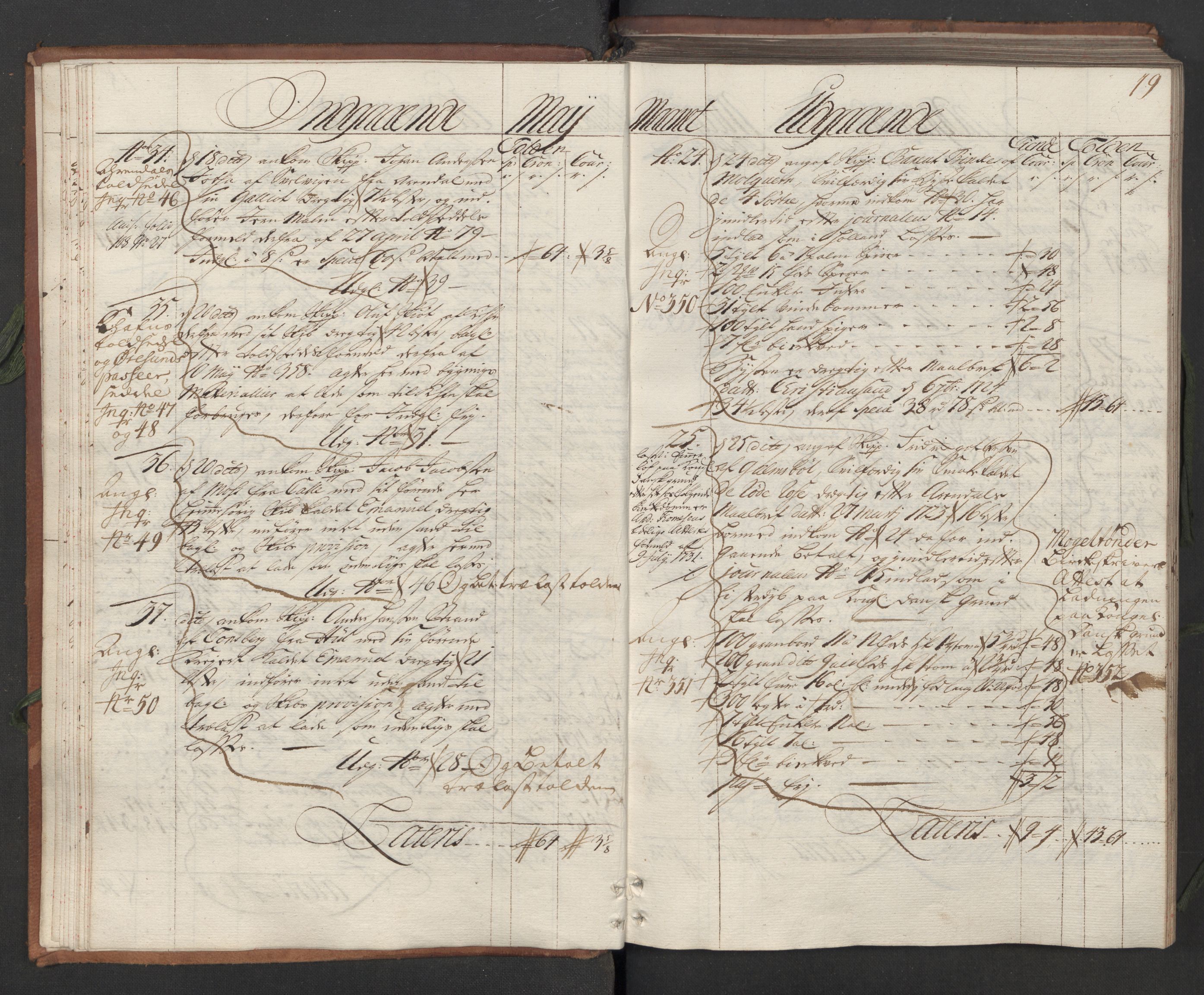Generaltollkammeret, tollregnskaper, AV/RA-EA-5490/R05/L0012/0001: Tollregnskaper Moss, Son, Krokstad / Hovedtollbok, 1731, p. 18b-19a