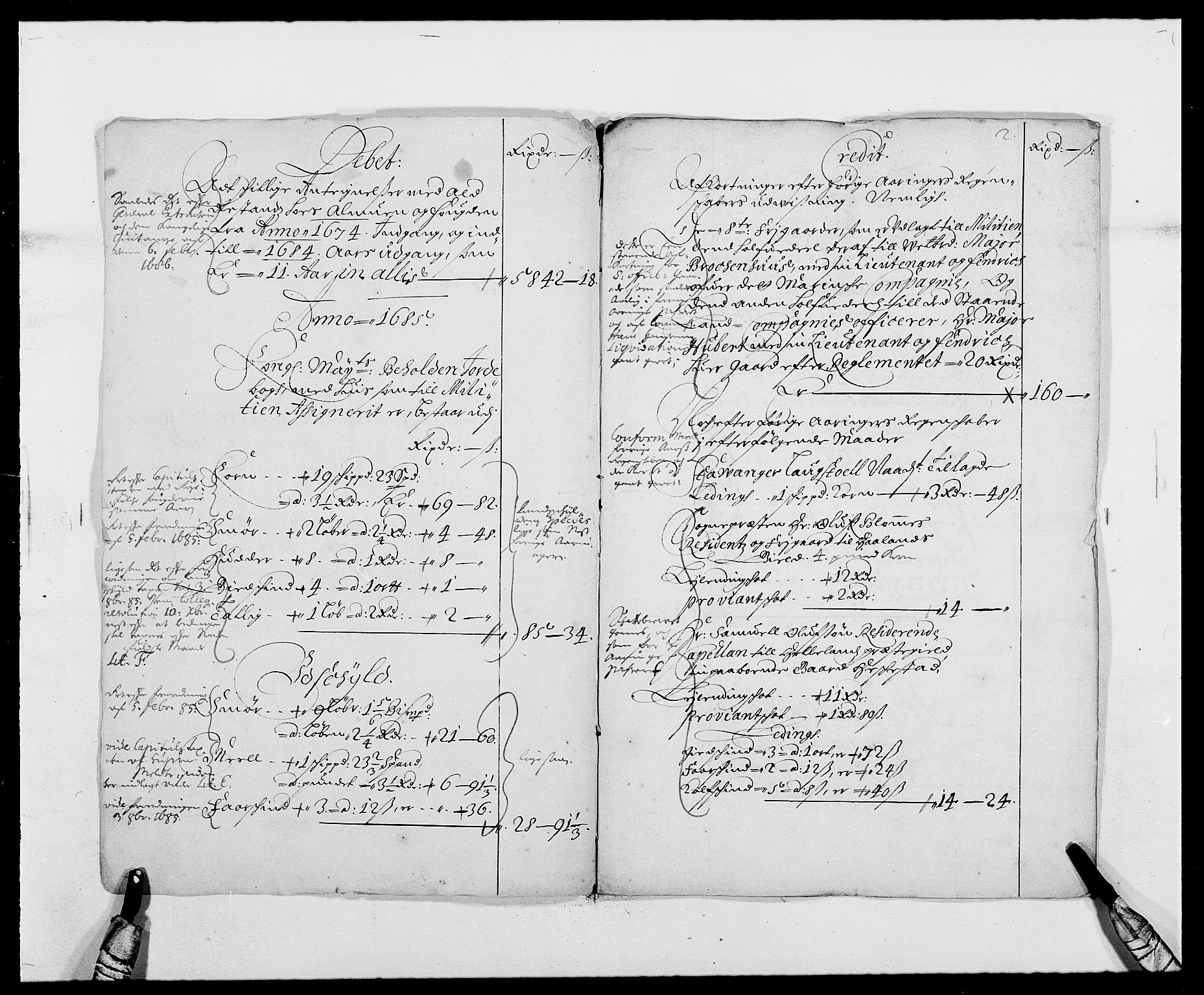 Rentekammeret inntil 1814, Reviderte regnskaper, Fogderegnskap, RA/EA-4092/R46/L2725: Fogderegnskap Jæren og Dalane, 1685, p. 3