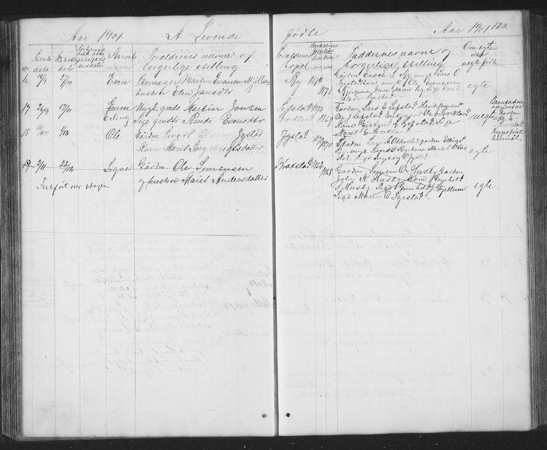 Ministerialprotokoller, klokkerbøker og fødselsregistre - Sør-Trøndelag, SAT/A-1456/667/L0798: Parish register (copy) no. 667C03, 1867-1929, p. 123